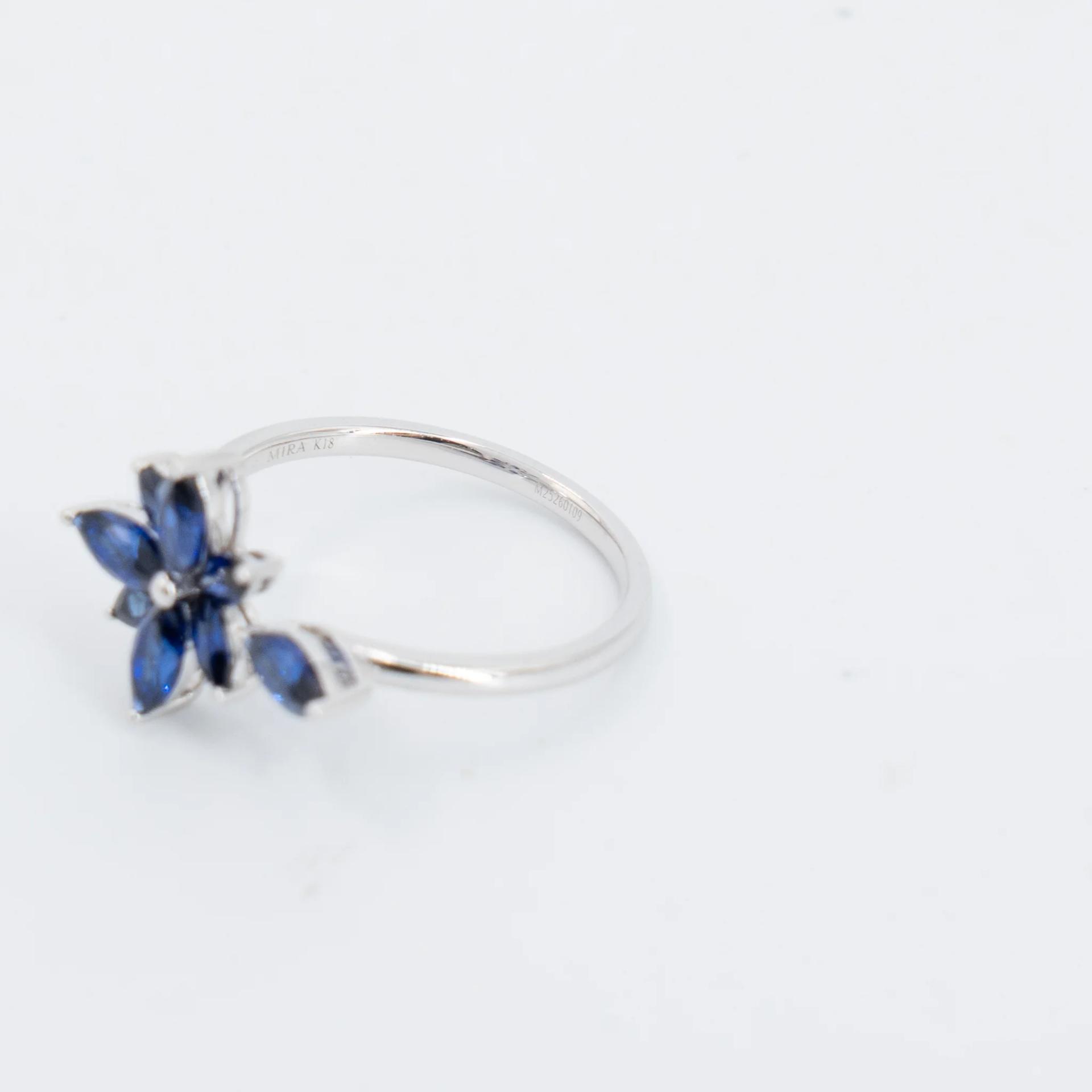 Brand New ( Rank N ) Mira MIRA Lumière Star PINKY RING Blue 18K White Gold - 8