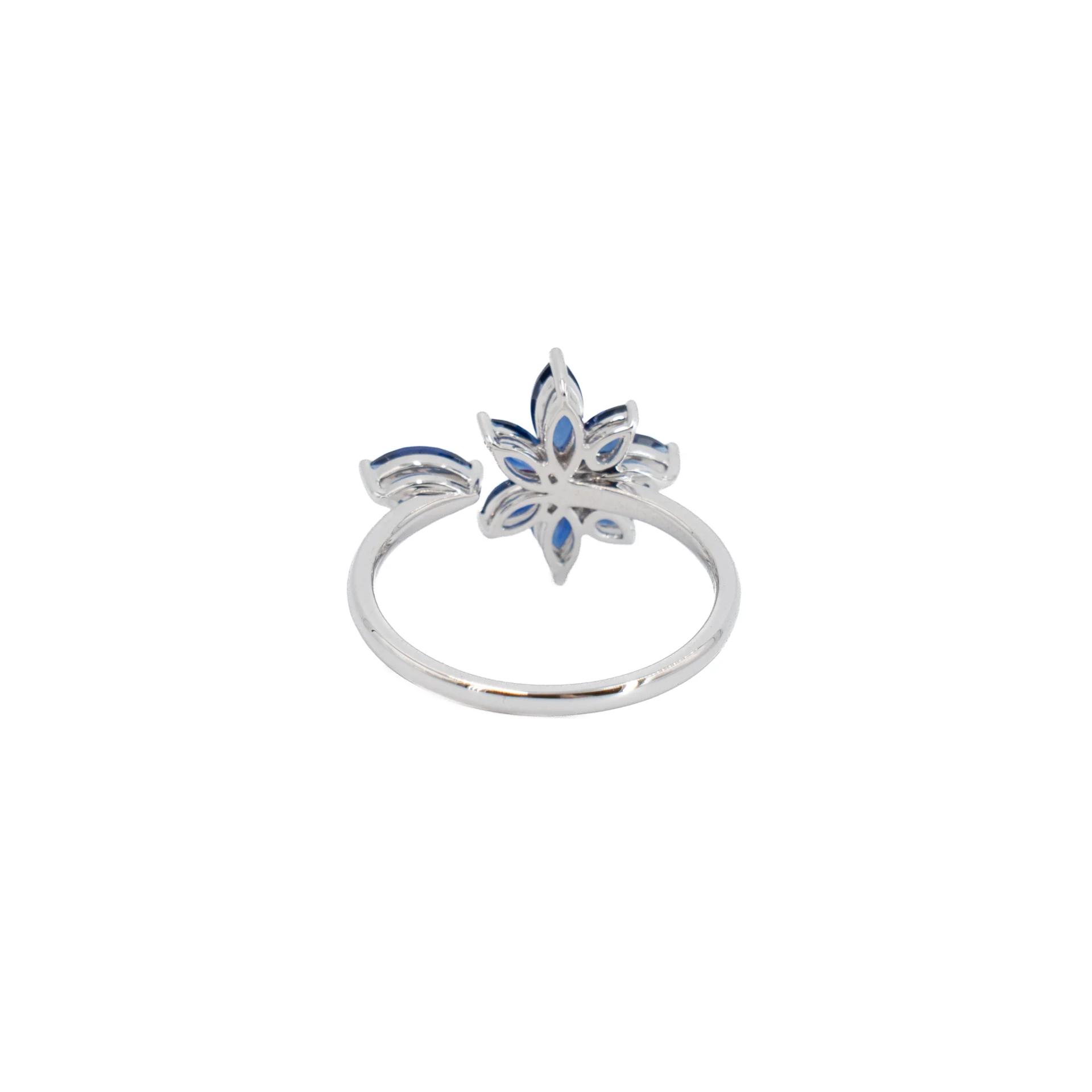 Brand New ( Rank N ) Mira MIRA Lumière Star PINKY RING Blue 18K White Gold - 2