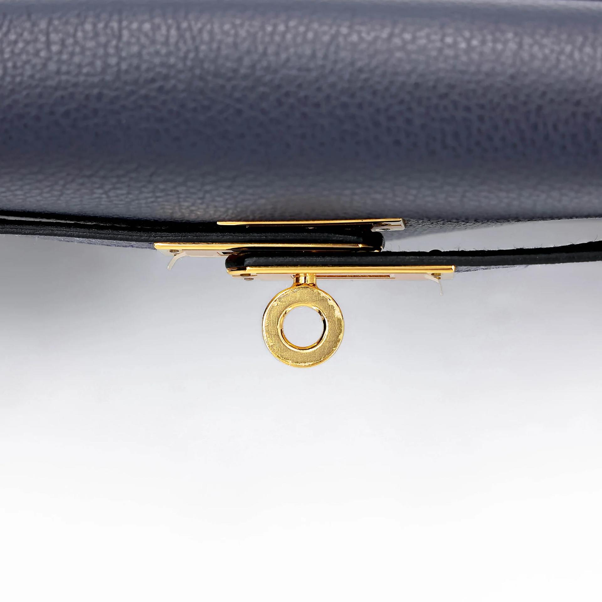 Excellent ( Rank SA ) HERMÈS Kelly Danse Bleu Nuit (2Z) Evercolor Gold hardware Y (2020) - 8