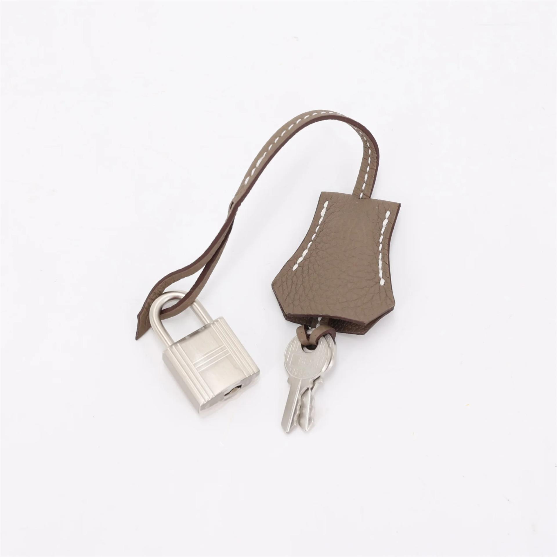 Brand New ( Rank N ) HERMÈS Birkin 25 Etoupe (18) Togo Brushed Palladium K (2025) - 17