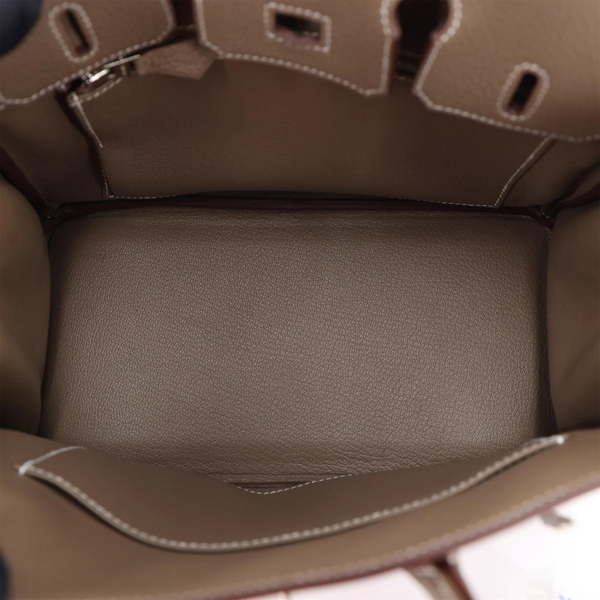 Brand New ( Rank N ) HERMÈS Birkin 25 Etoupe (18) Togo Brushed Palladium K (2025) - 11