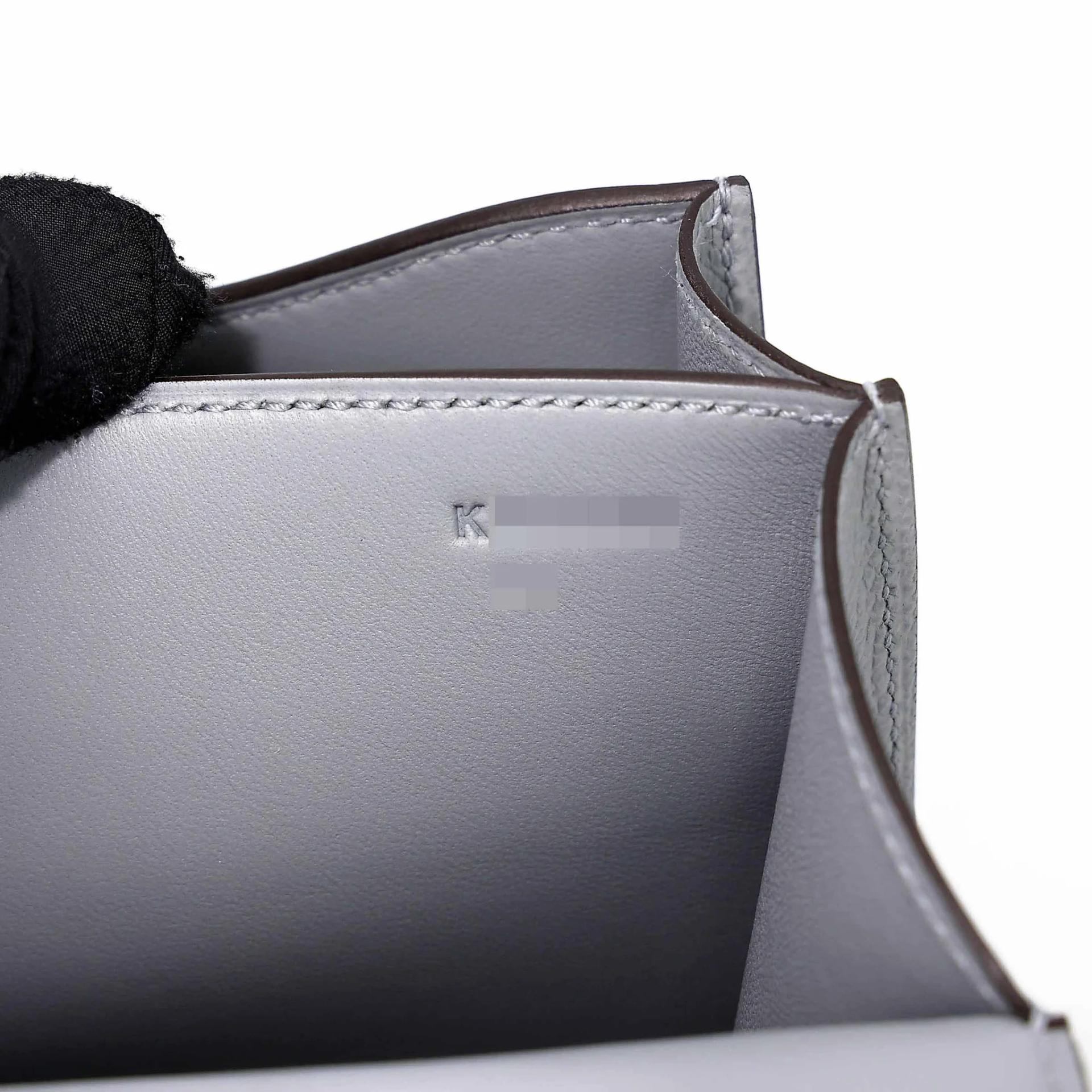 Brand New ( Rank N ) HERMÈS Constance Mini Gris Pantin (P0) Epsom Brushed Permabrass hardware K (2025) - 13