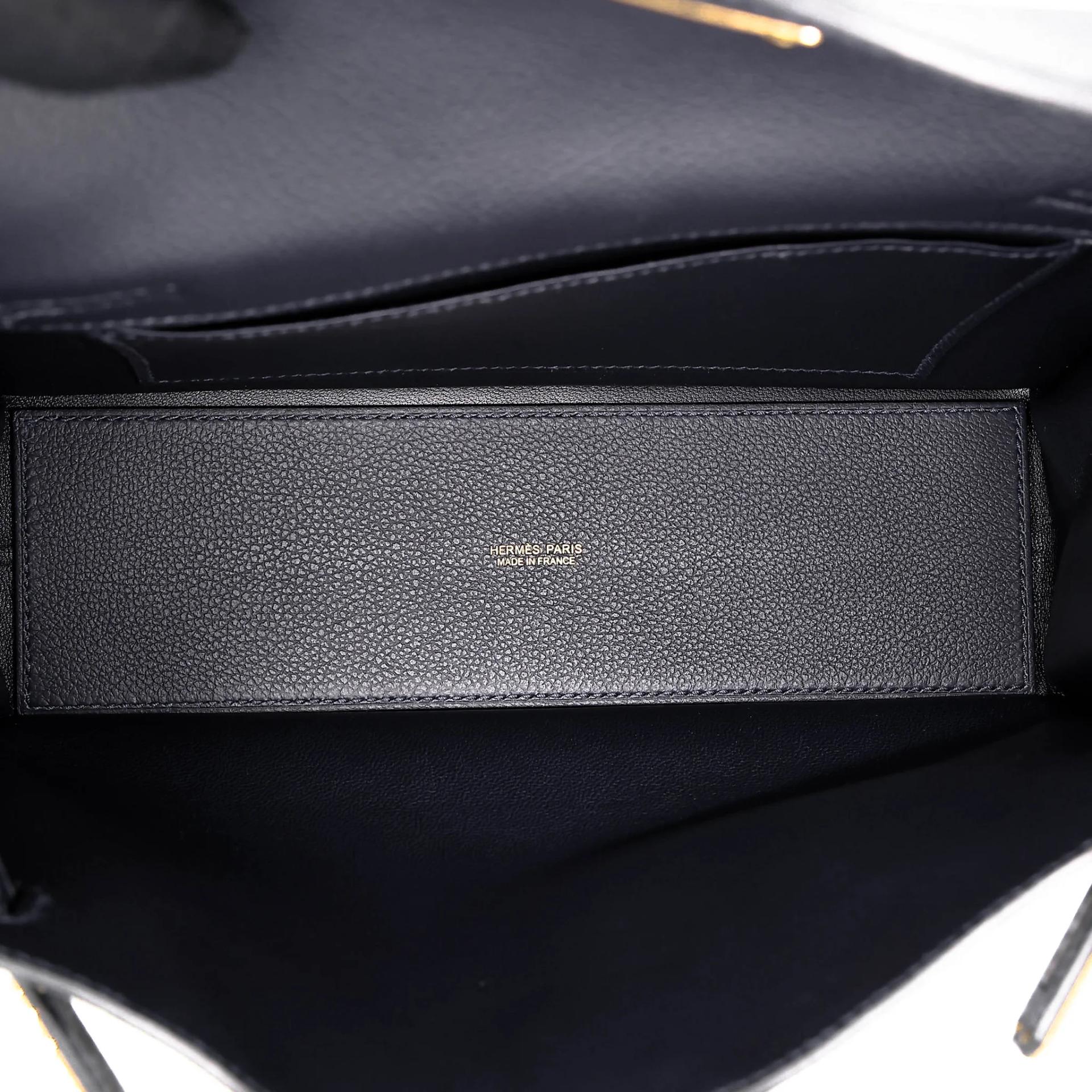 Excellent ( Rank SA ) HERMÈS Kelly Danse Bleu Nuit (2Z) Evercolor Gold hardware Y (2020) - 17