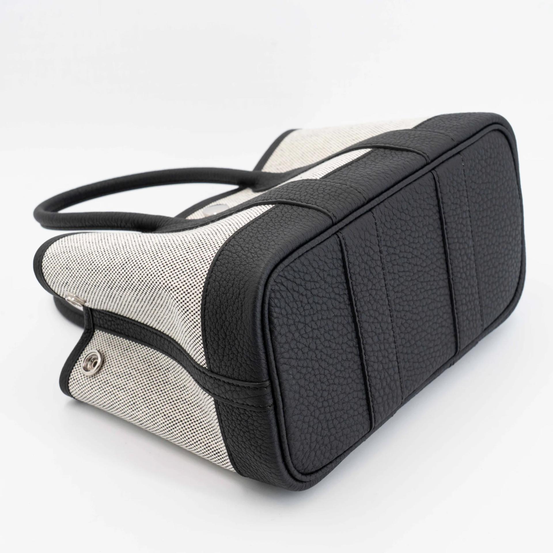 Brand New ( Rank N ) HERMÈS Neo Garden Party 23 Noir (89) Toile H canvas Negonda Palladium hardware G (2026) - 8