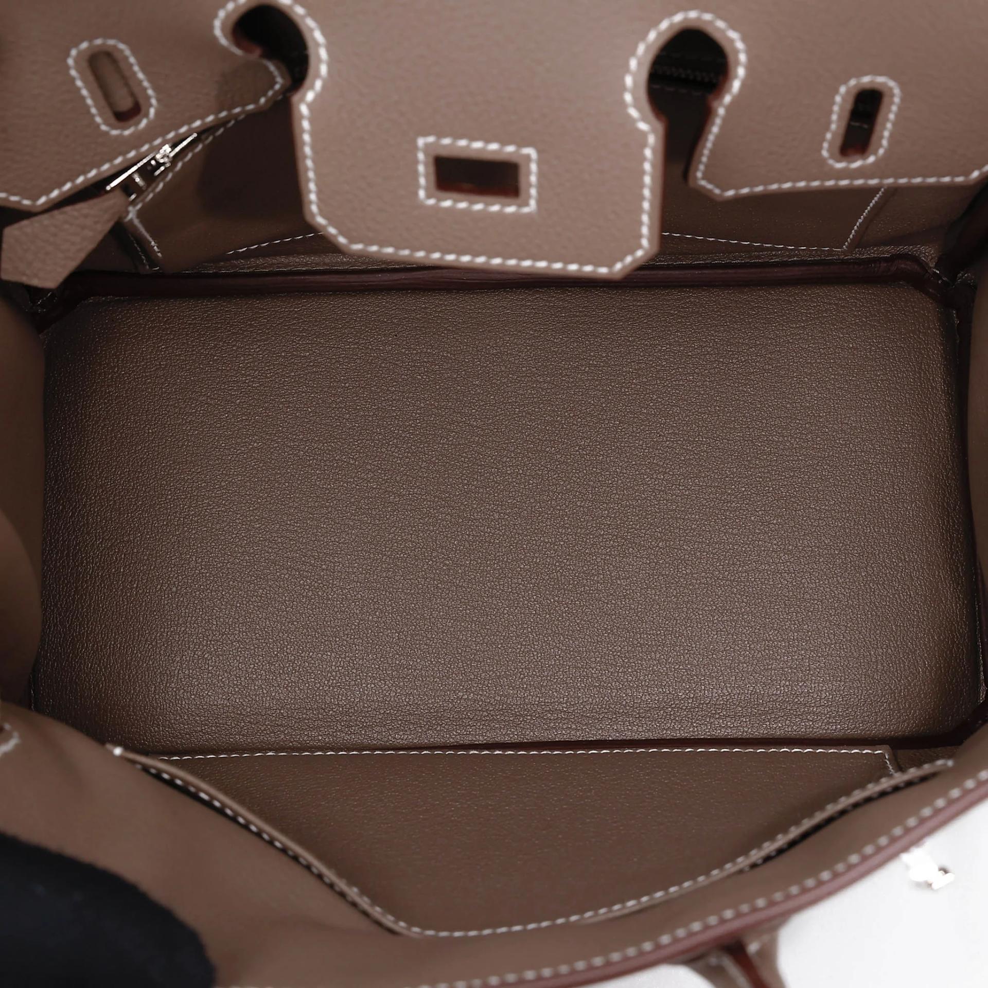 Brand New ( Rank N ) HERMÈS Birkin 25 Etoupe (18) Togo Palladium hardware G (2026) - 15