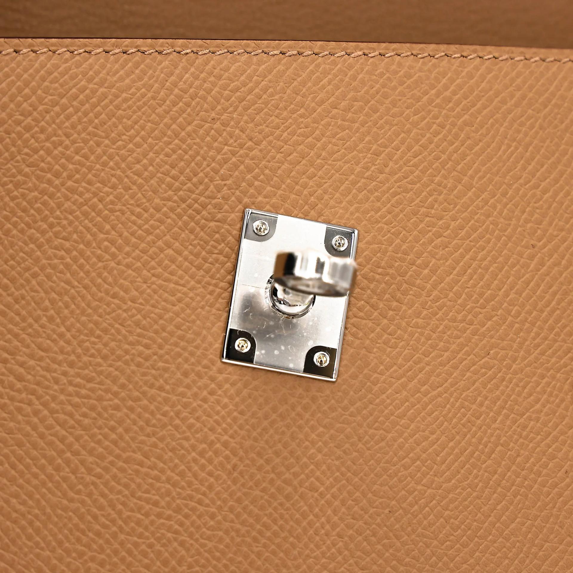 Brand New ( Rank N ) HERMÈS Limited Edition Kelly 20 en Desordre Biscuit (4B) Epsom Palladium hardware G (2026) - 21