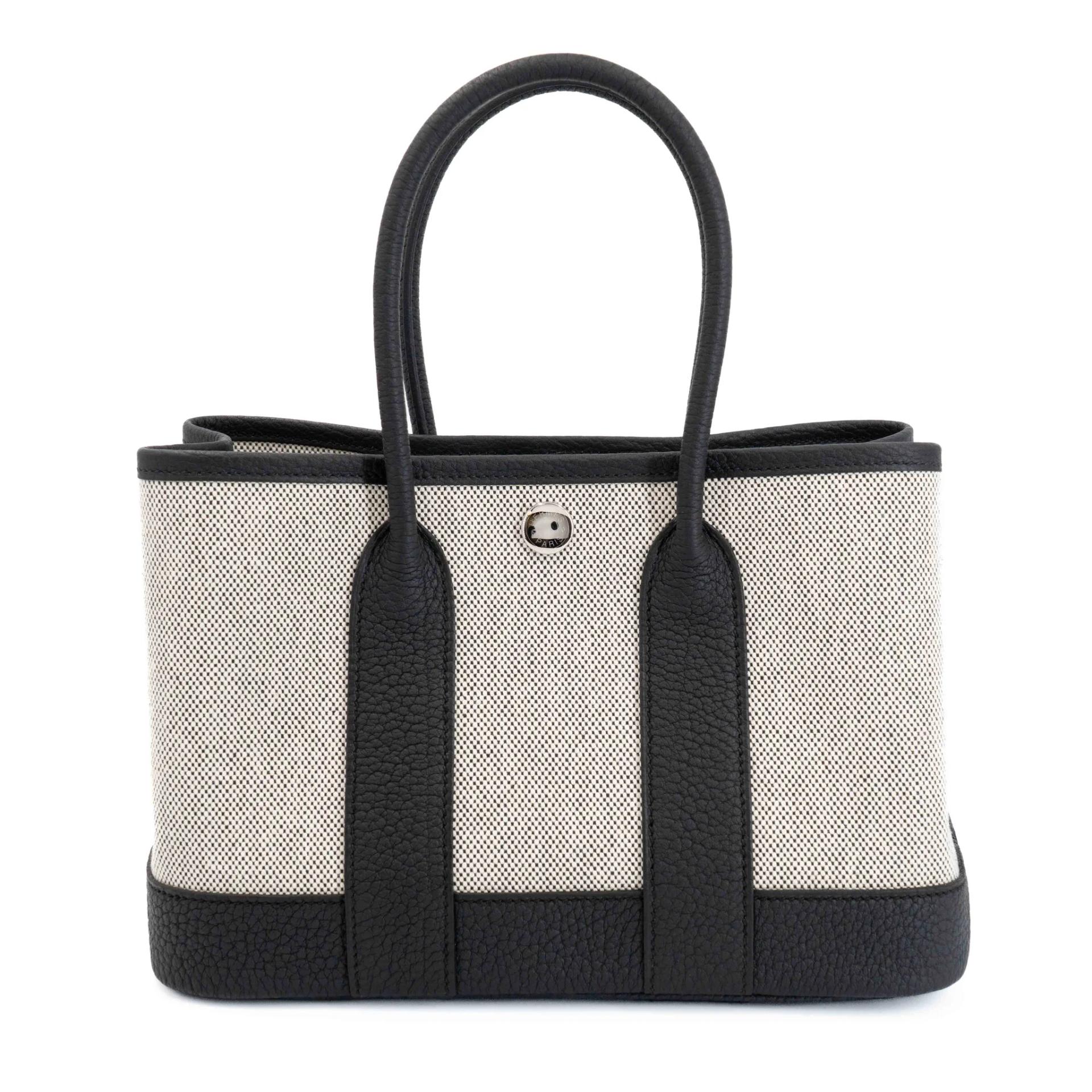 Brand New ( Rank N ) HERMÈS Neo Garden Party 23 Noir (89) Toile H canvas Negonda Palladium hardware G (2026) - 2