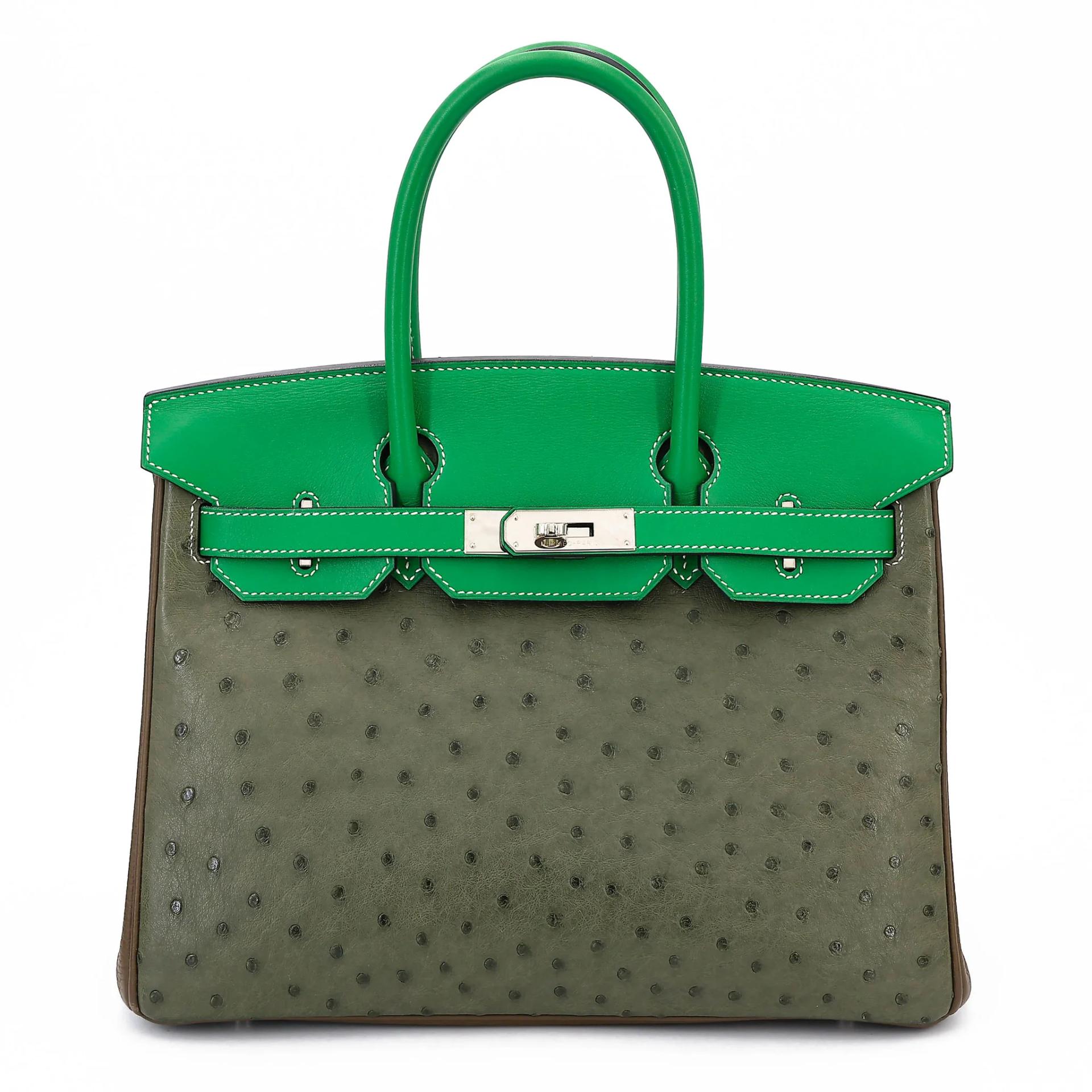 Birkin 30 Vert Veronese (6H) Taupe (16) Bamboo (1K)