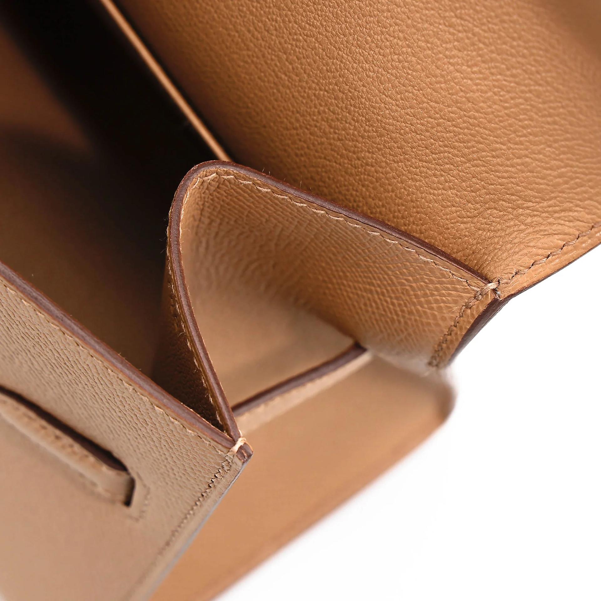 Brand New ( Rank N ) HERMÈS Limited Edition Kelly 20 en Desordre Biscuit (4B) Epsom Palladium hardware G (2026) - 23