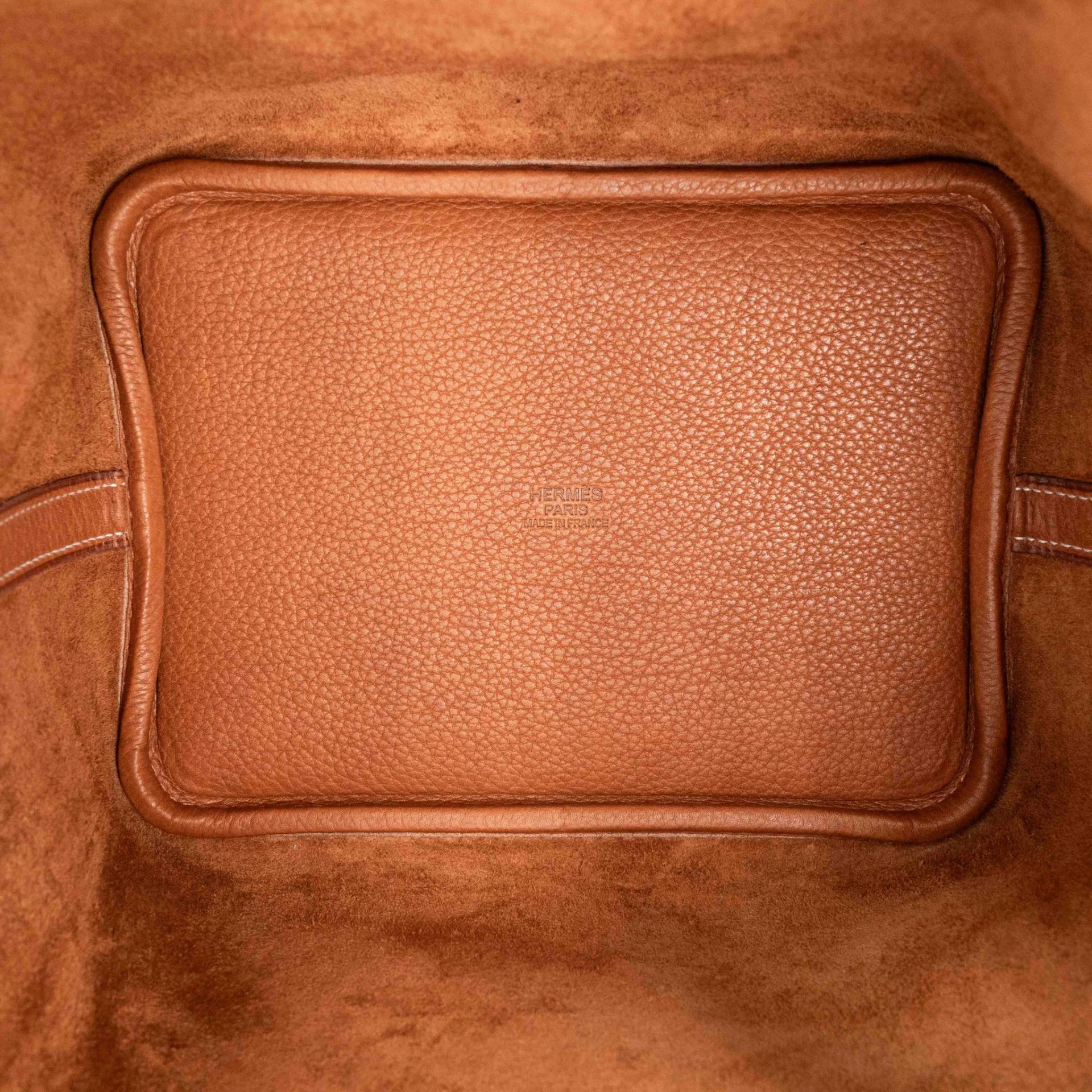 Unused ( Rank NS ) HERMÈS Picotin Lock PM Fauve (34) Barenia Faubourg Palladium hardware W (2024) - 12