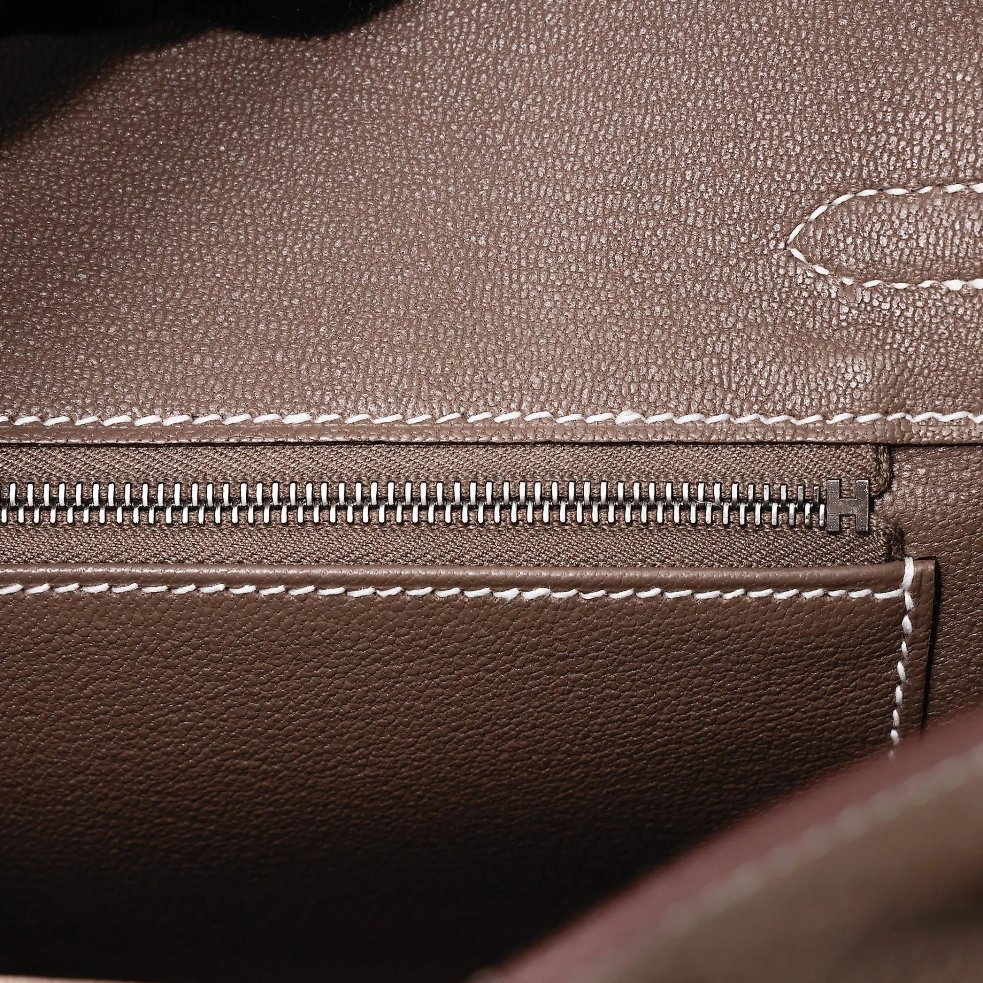 Brand New ( Rank N ) HERMÈS Birkin 25 Etoupe (18) Togo Palladium hardware G (2026) - 11