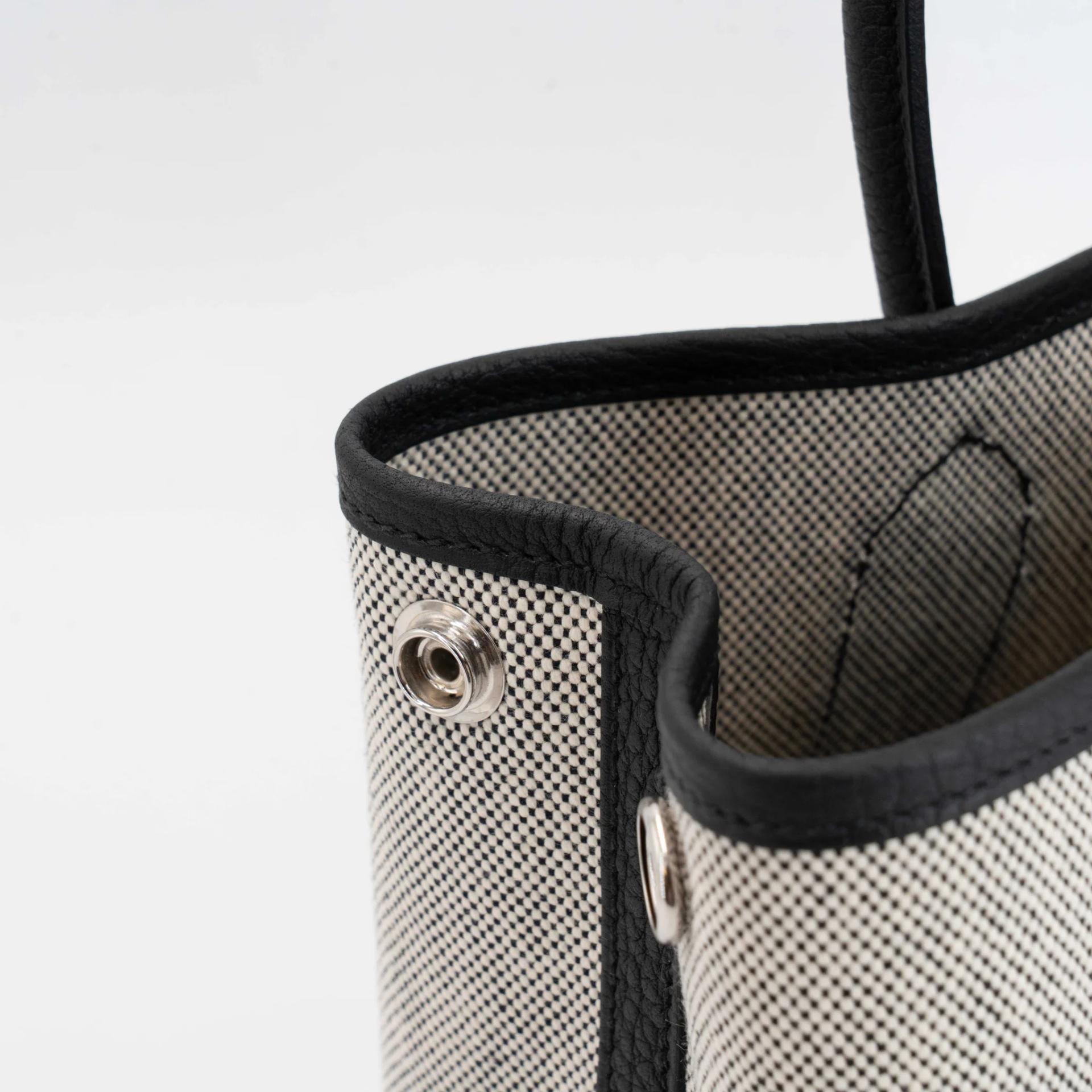 Brand New ( Rank N ) HERMÈS Neo Garden Party 23 Noir (89) Toile H canvas Negonda Palladium hardware G (2026) - 5