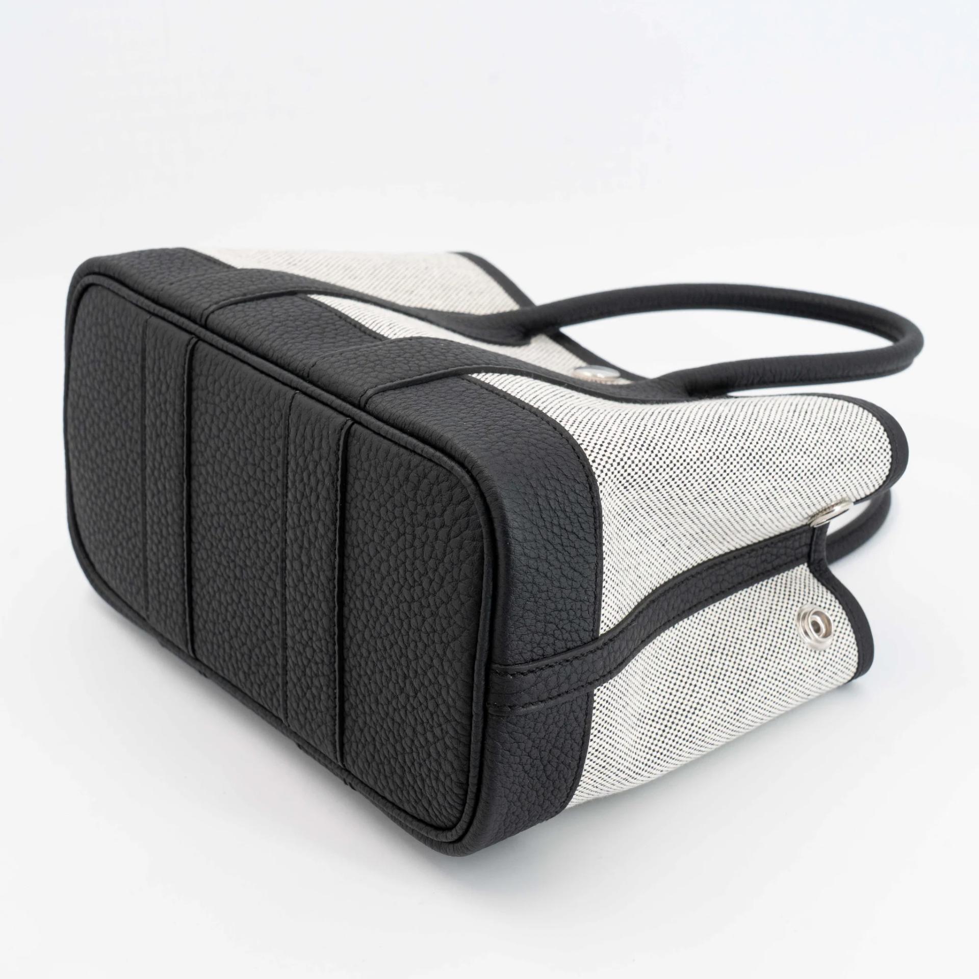 Brand New ( Rank N ) HERMÈS Neo Garden Party 23 Noir (89) Toile H canvas Negonda Palladium hardware G (2026) - 10