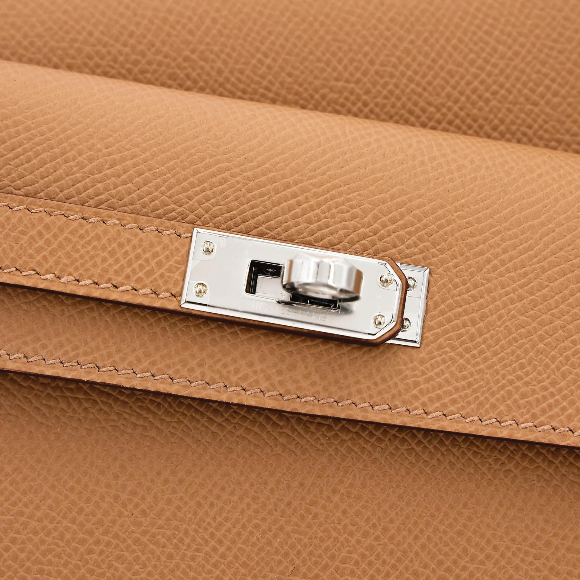 Brand New ( Rank N ) HERMÈS Limited Edition Kelly 20 en Desordre Biscuit (4B) Epsom Palladium hardware G (2026) - 8