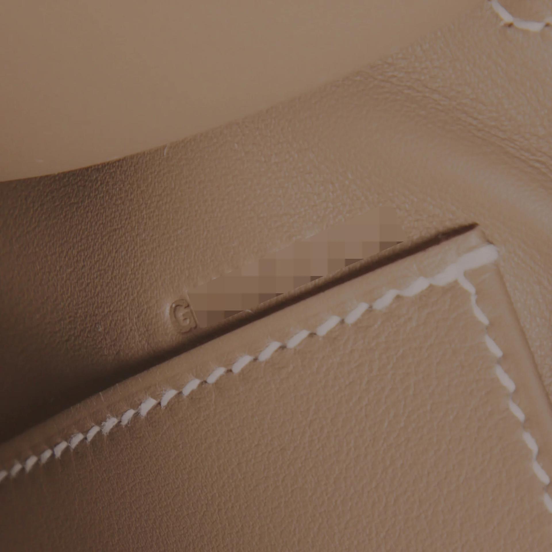 Brand New ( Rank N ) HERMÈS Kelly Pochette Etoupe (18) Swift Palladium hardware G (2026) - 14