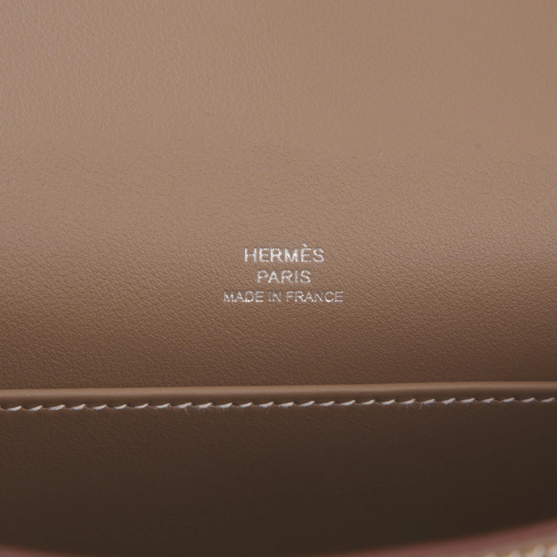 Brand New ( Rank N ) HERMÈS Kelly Pochette Etoupe (18) Swift Palladium hardware G (2026) - 10