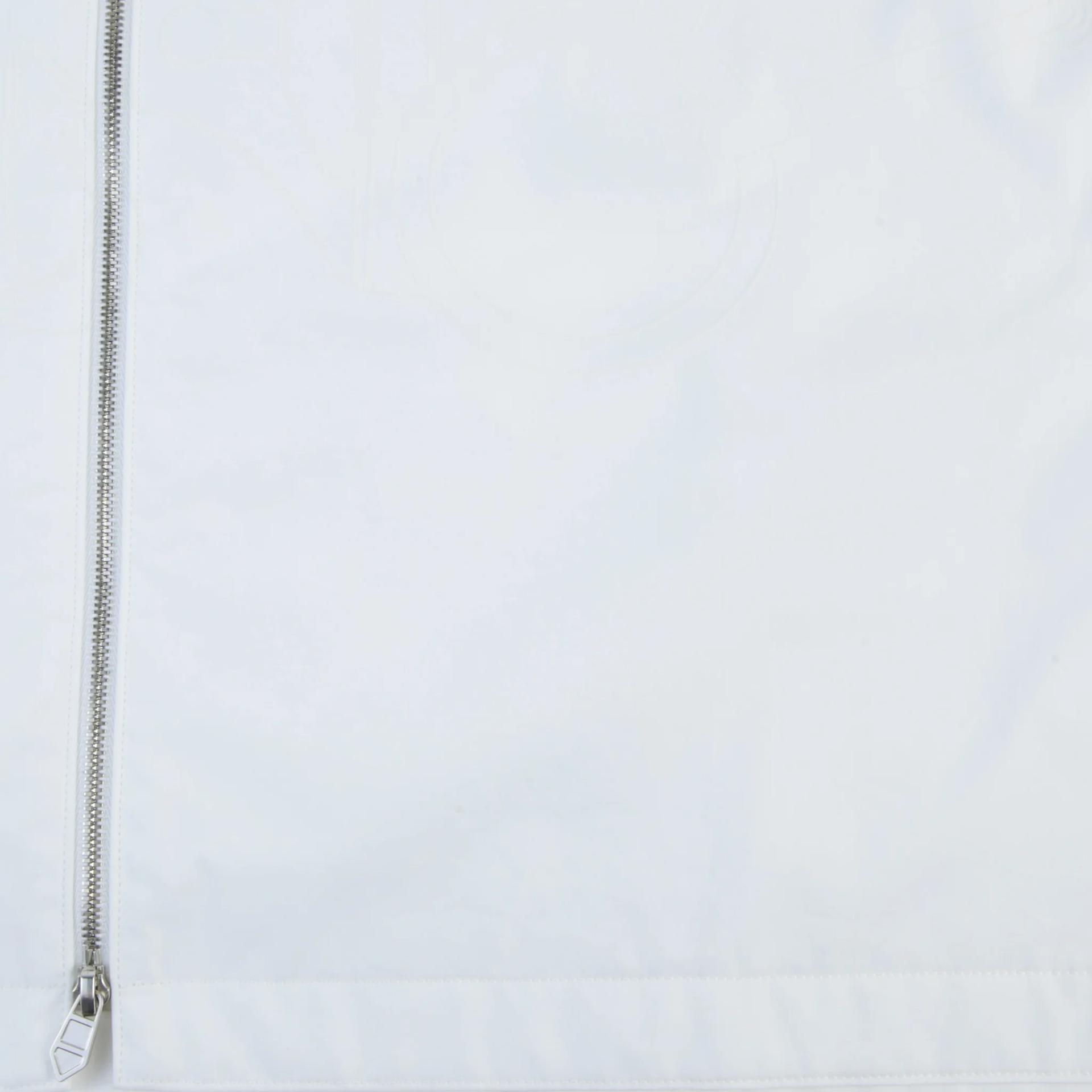 Brand New ( Rank N ) HERMÈS Eperon d'Or 3D Zipped Jacket White Cotton Palladium hardware - 6