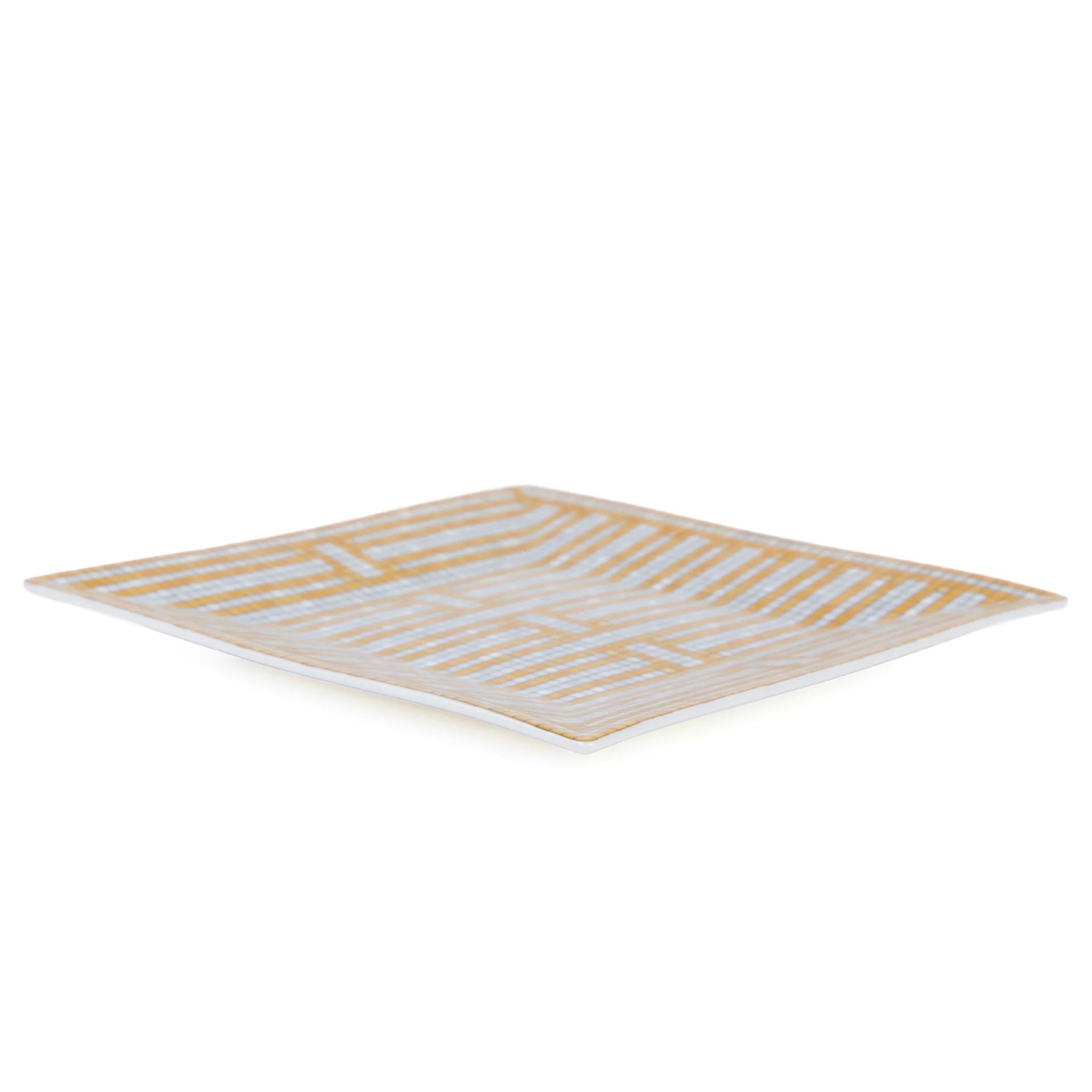 Unused ( Rank NS ) HERMÈS Mosaique au 24 gold square plate n°2 Yellow - 3