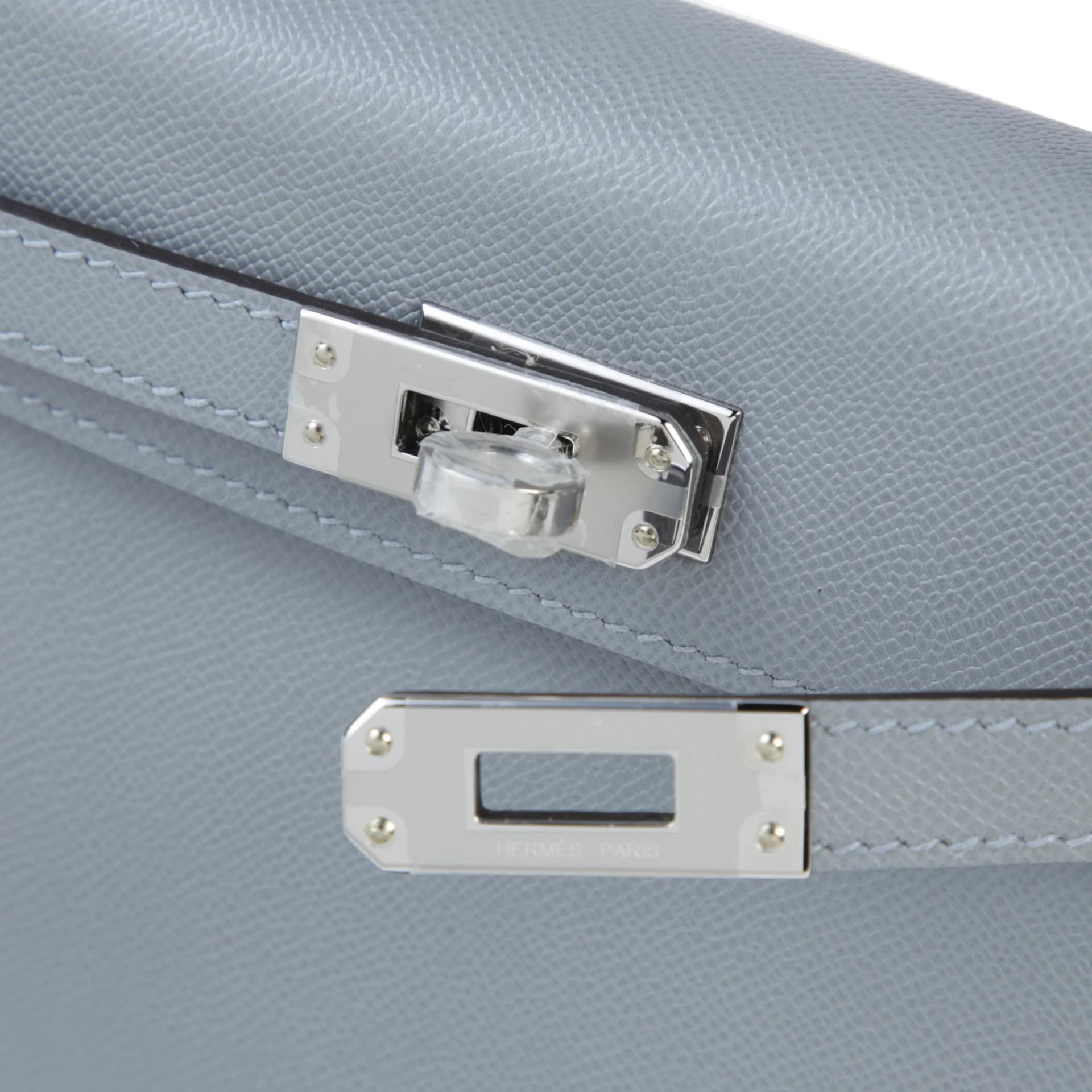 Brand New ( Rank N ) HERMÈS Mini Kelly II Gris Pantin (P0) Madame Palladium hardware G (2026) - 8