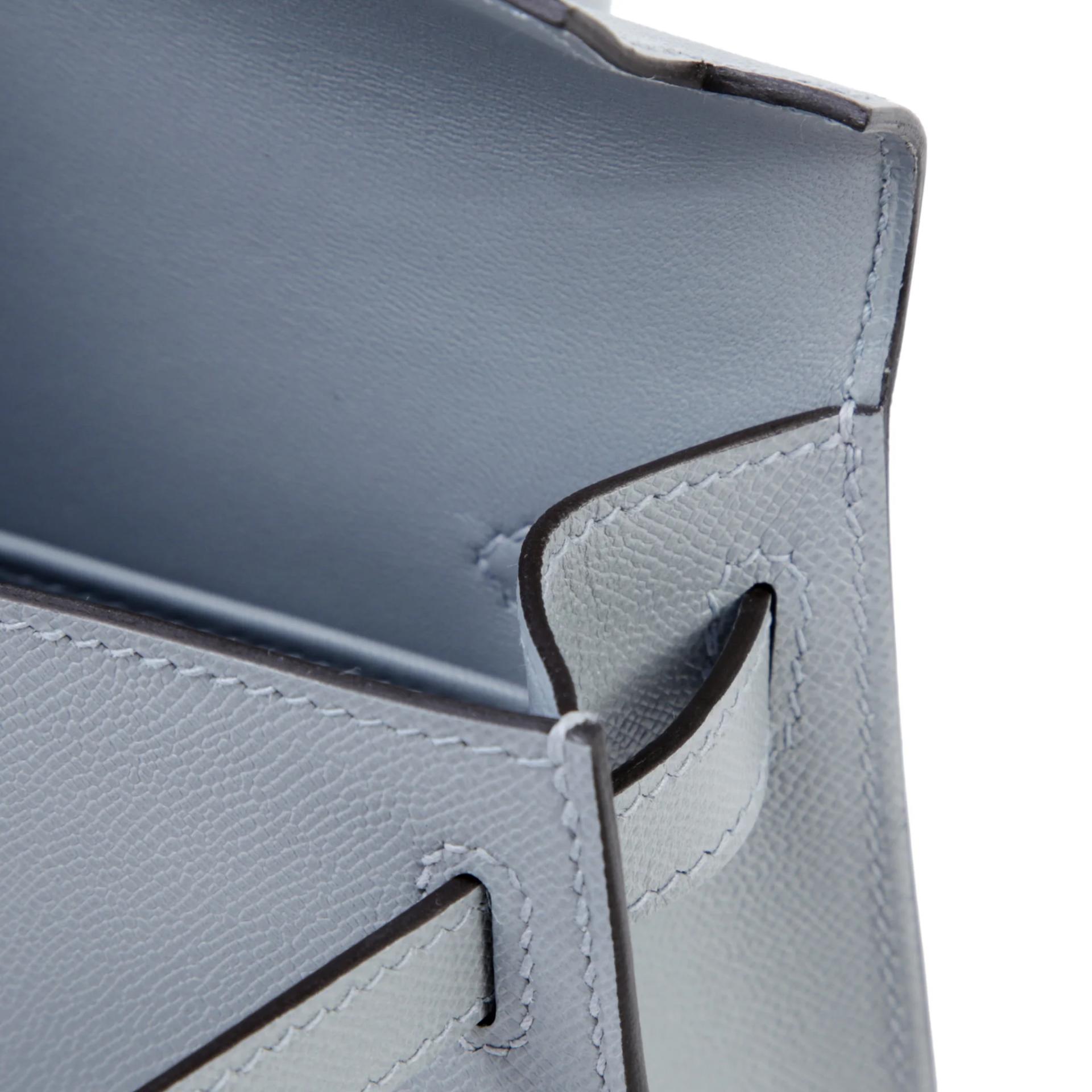 Brand New ( Rank N ) HERMÈS Mini Kelly II Gris Pantin (P0) Madame Palladium hardware G (2026) - 11