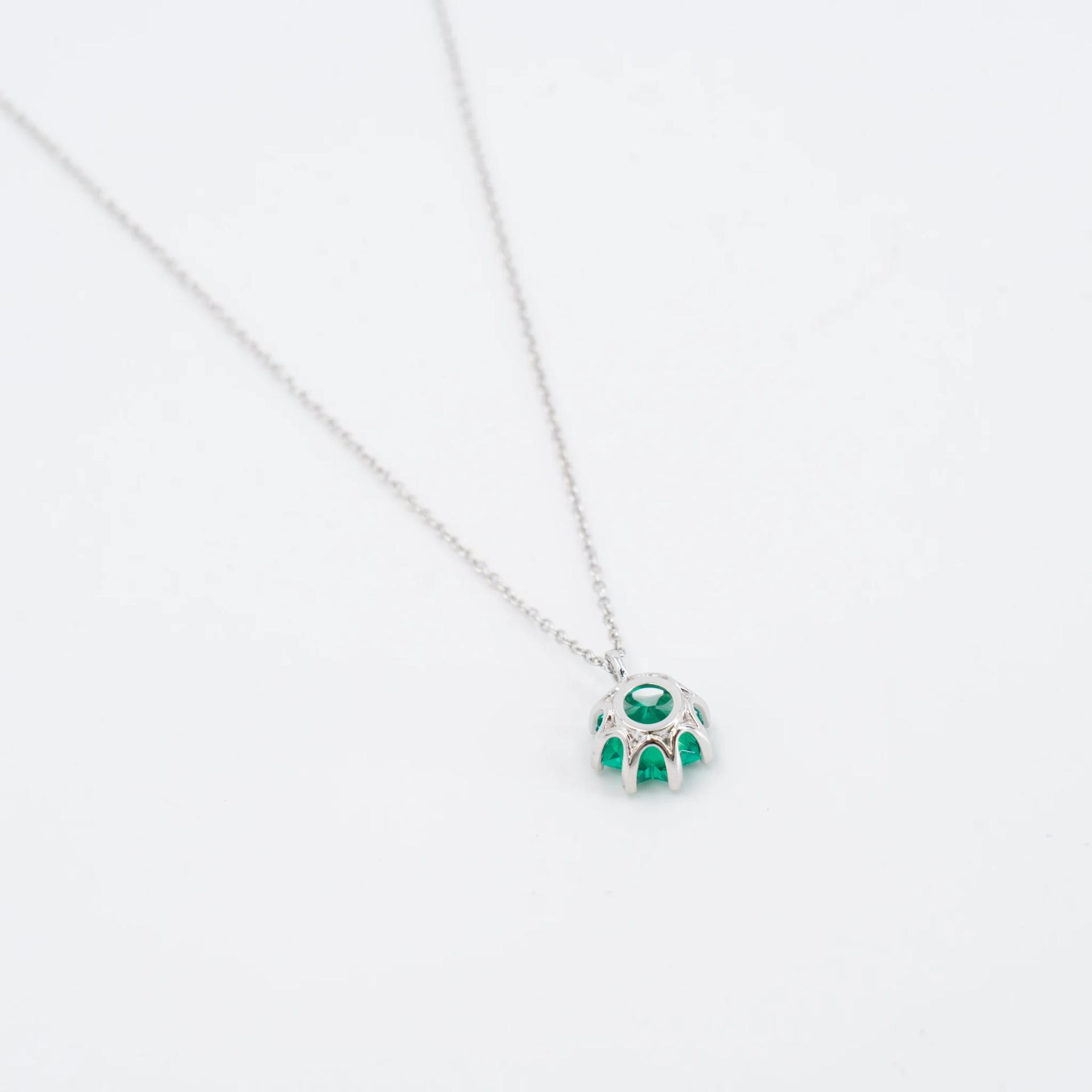 ランク N 新品 Mira THE MIRA エメラルド ネックレス グリーン K18ホワイトゴールド - 6