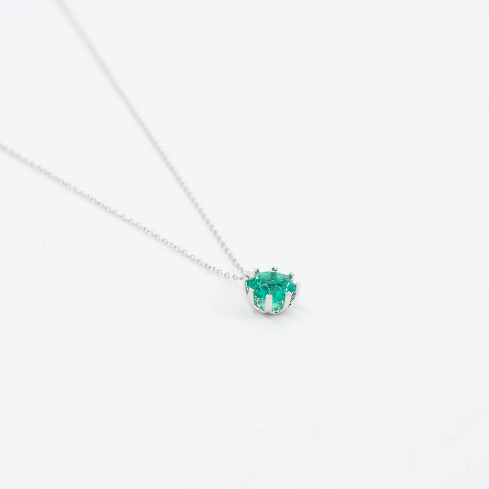 ランク N 新品 Mira THE MIRA エメラルド ネックレス グリーン K18ホワイトゴールド - 5