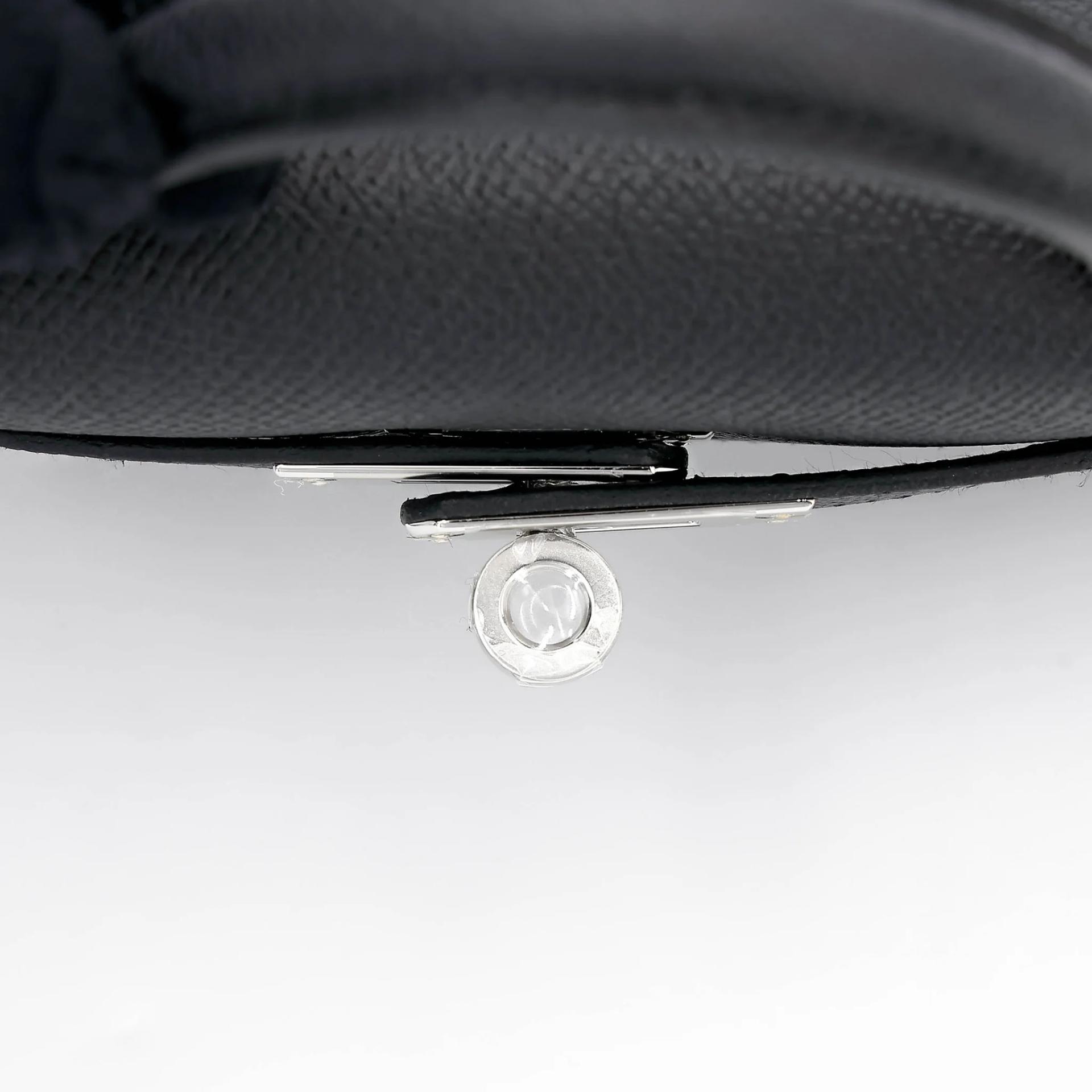 Brand New ( Rank N ) HERMÈS Mini Kelly II Noir (89) Epsom Palladium hardware G (2026) - 9