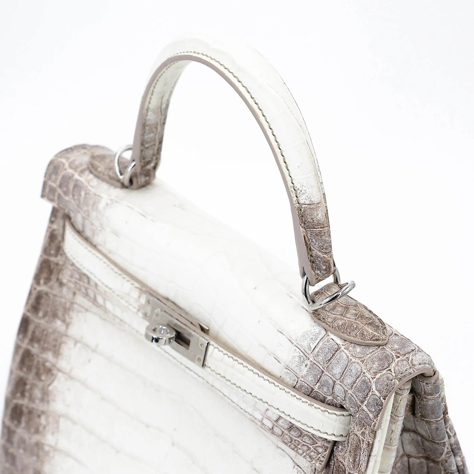 Unused ( Rank NS ) HERMÈS Limited Edition Kelly 25 Himalaya Matte Niloticus Crocodile Palladium hardware Y (2020) - 3