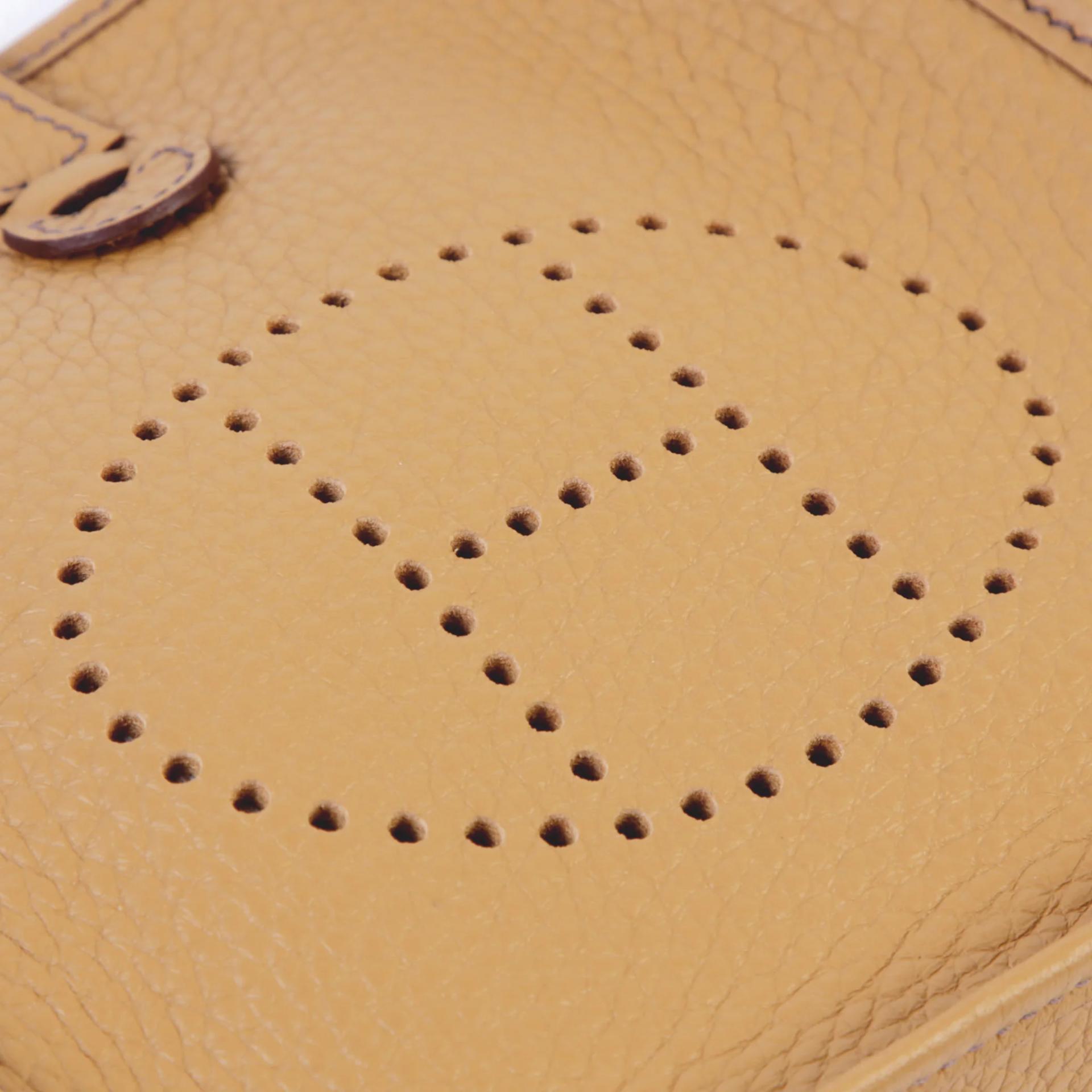 Brand New ( Rank N ) HERMÈS Mini Evelyne 16 Amazone 112cm Biscuit (4B) Clemence Palladium hardware K (2025) - 7