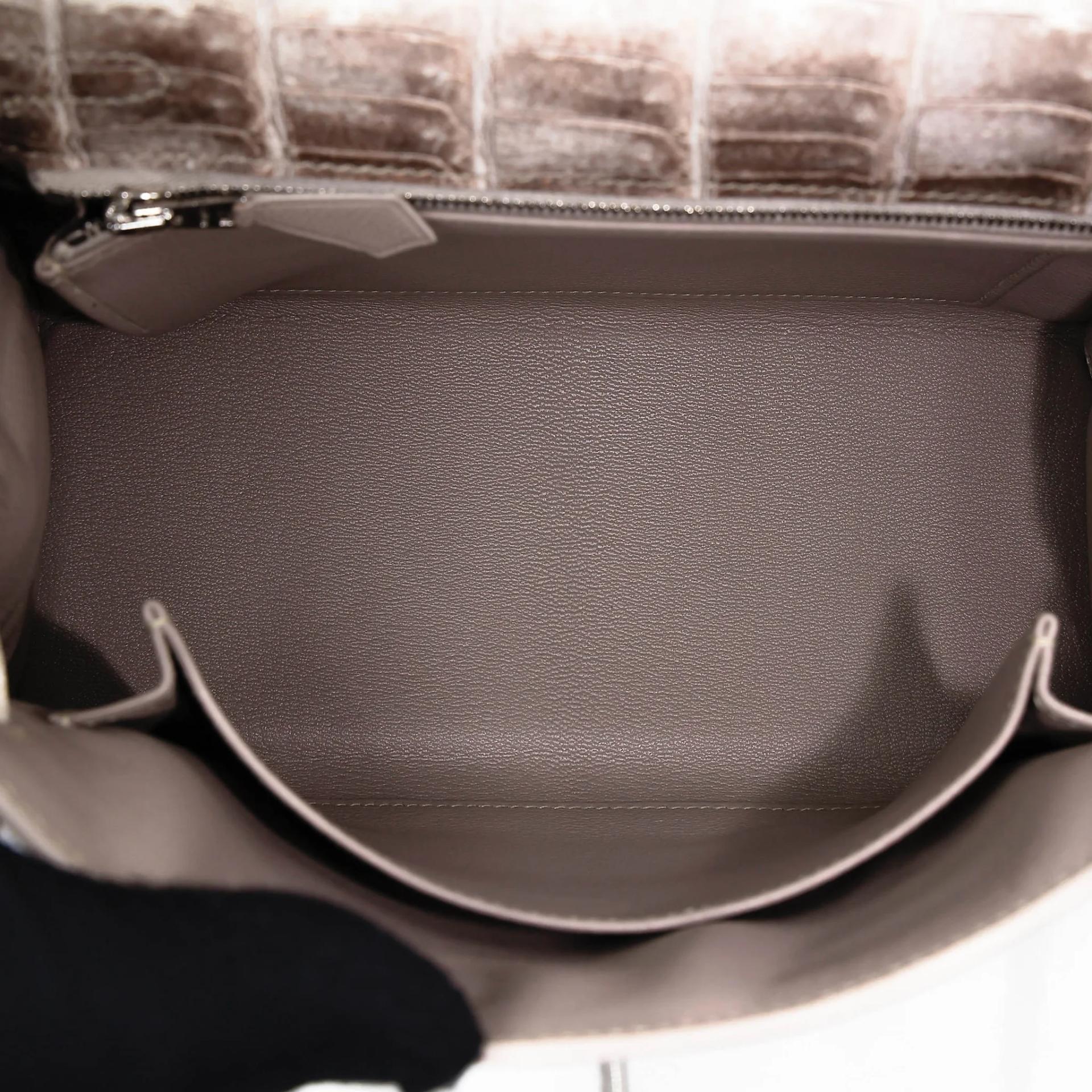 Unused ( Rank NS ) HERMÈS Limited Edition Kelly 25 Himalaya Matte Niloticus Crocodile Palladium hardware Y (2020) - 19