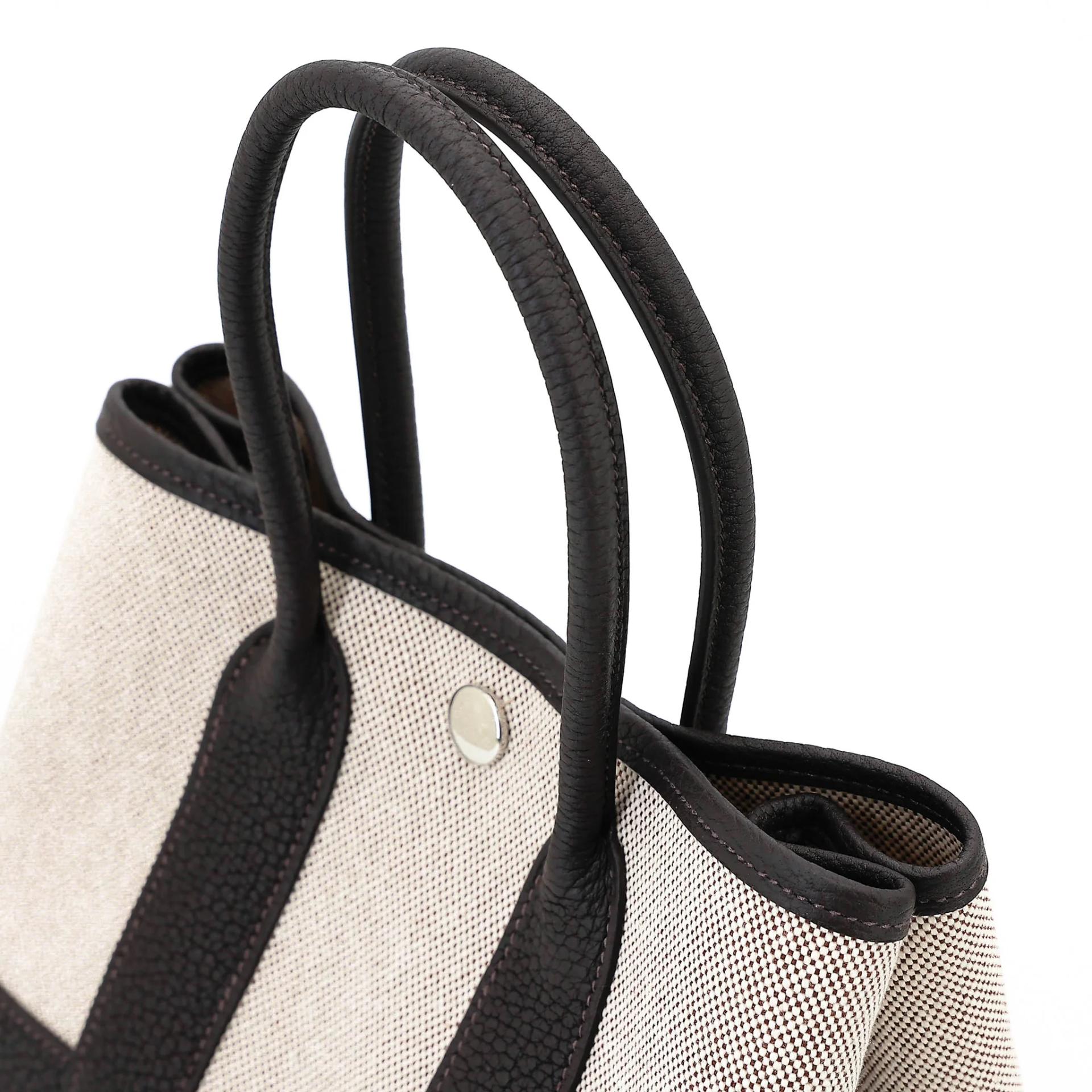 Brand New ( Rank N ) HERMÈS Neo Garden Party 23 Bai Brun(T3) Toile H canvas Negonda Palladium hardware G (2026) - 3