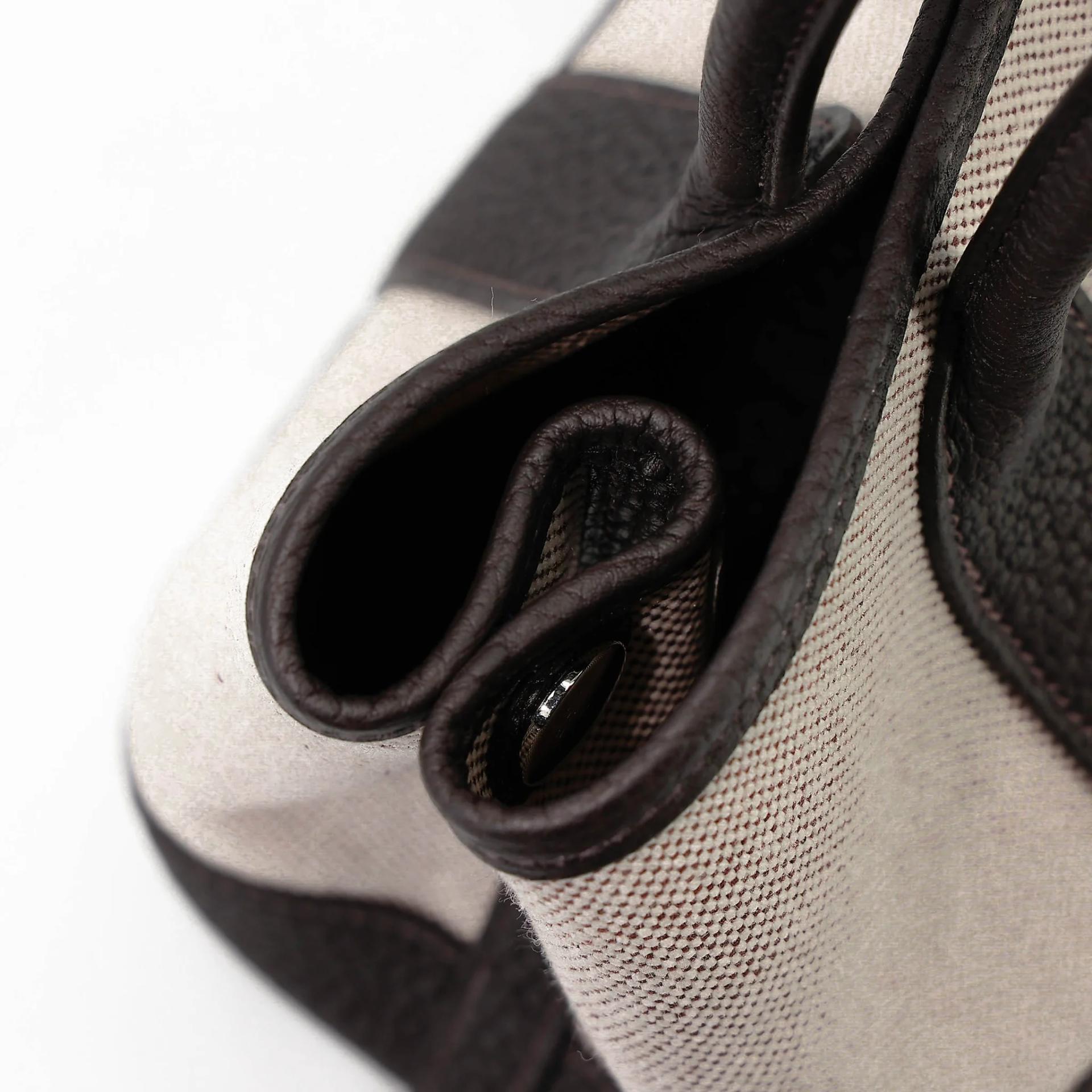 Brand New ( Rank N ) HERMÈS Neo Garden Party 23 Bai Brun(T3) Toile H canvas Negonda Palladium hardware G (2026) - 15