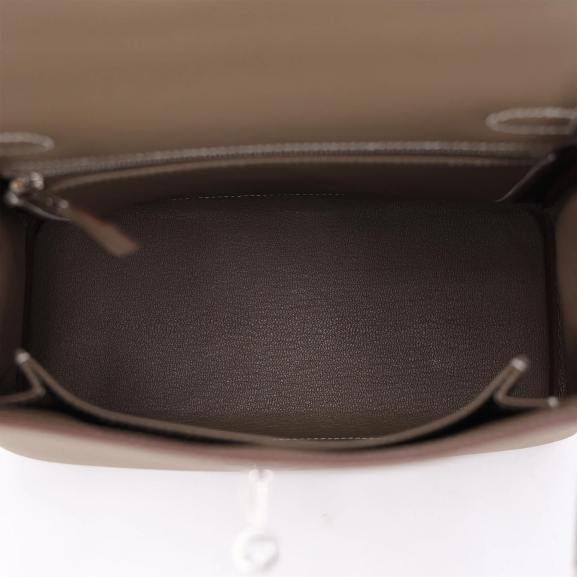 Brand New ( Rank N ) HERMÈS Kelly 25 Etoupe (18) Togo Palladium hardware G (2026) - 11