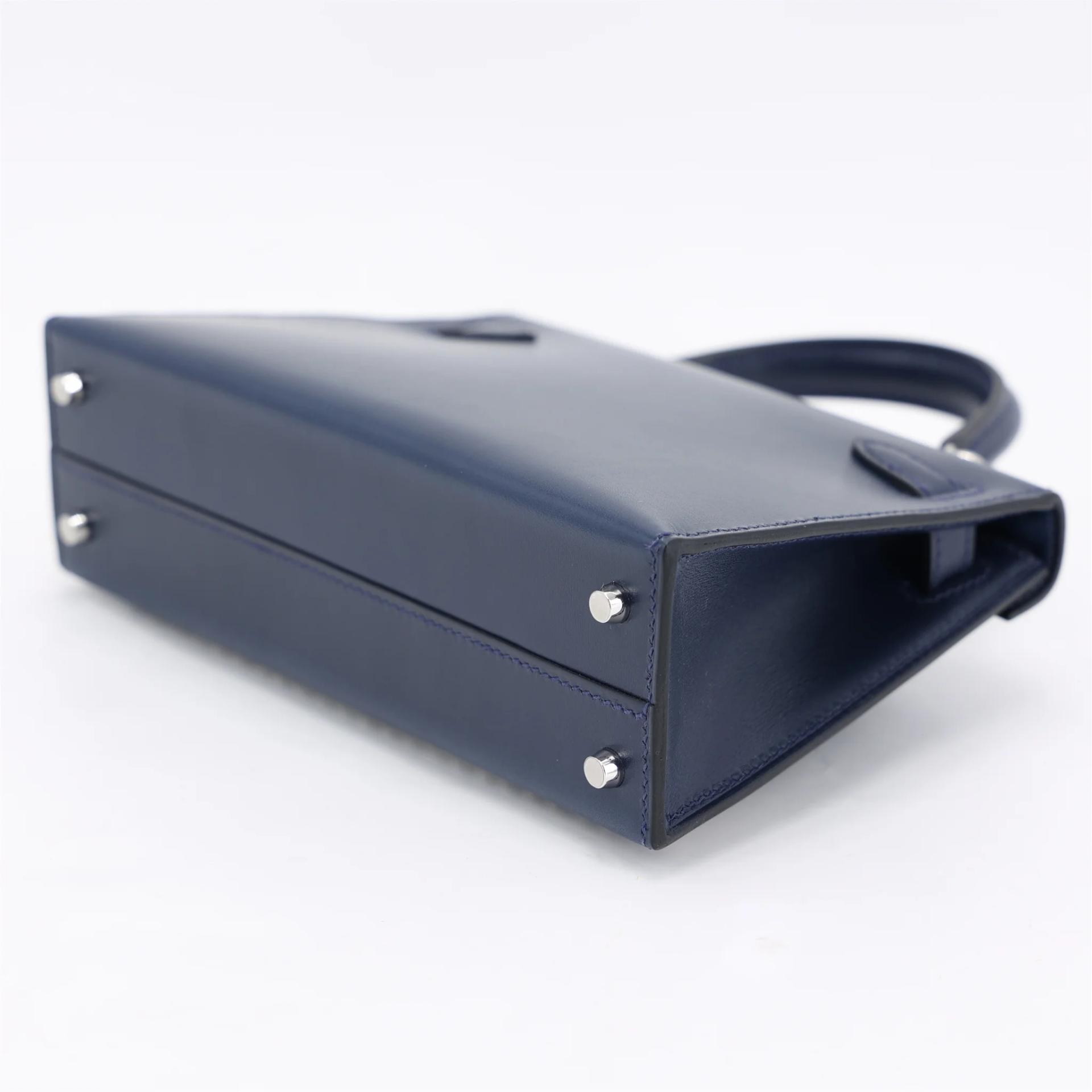 Brand New ( Rank N ) HERMÈS Limited Edition Mini Kelly II Cloute Studded Bleu Abysse (7K) Box-calf Palladium hardware K (2025) - 7