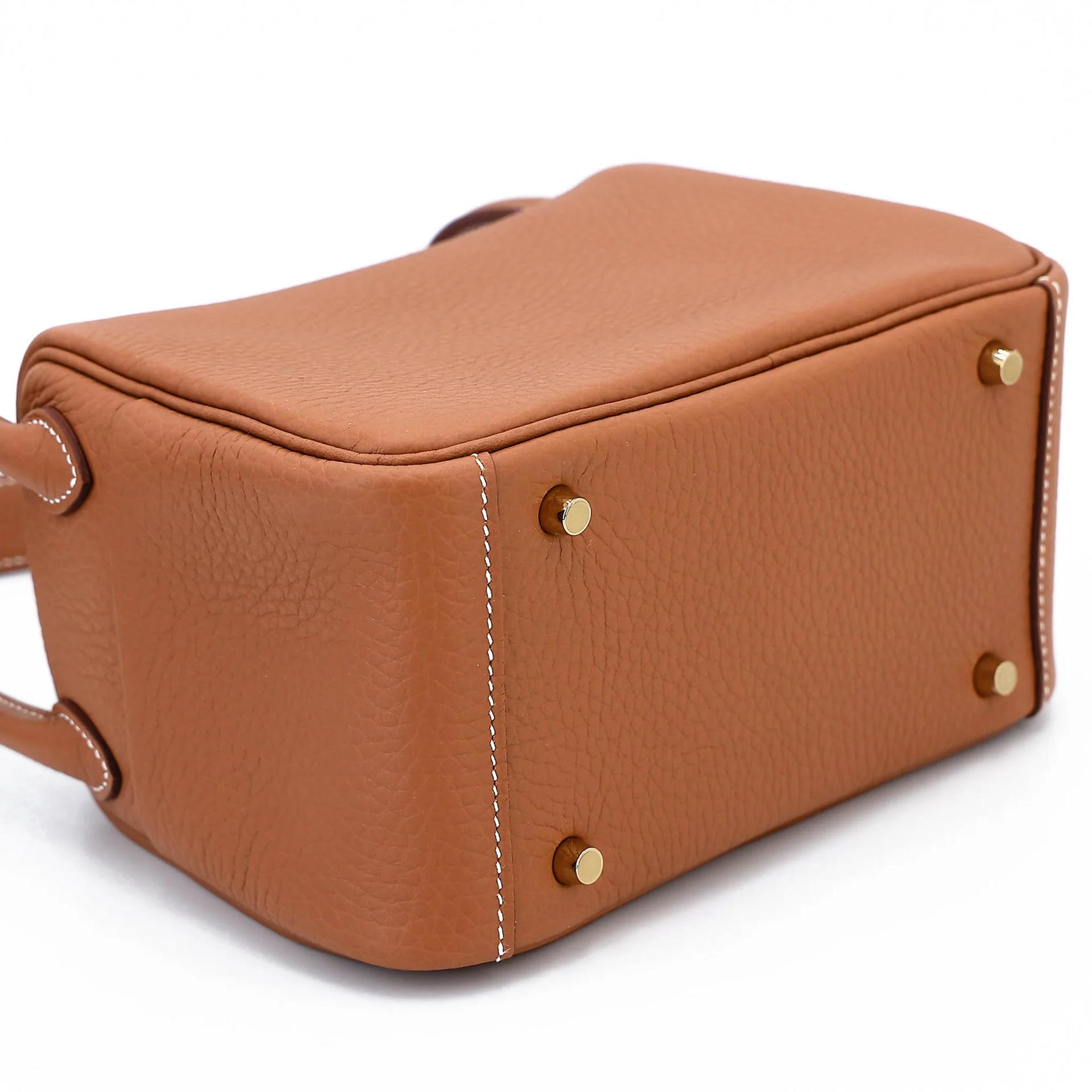 Brand New ( Rank N ) HERMÈS Mini Lindy II Gold (37) Clemence Gold hardware G (2026) - 7