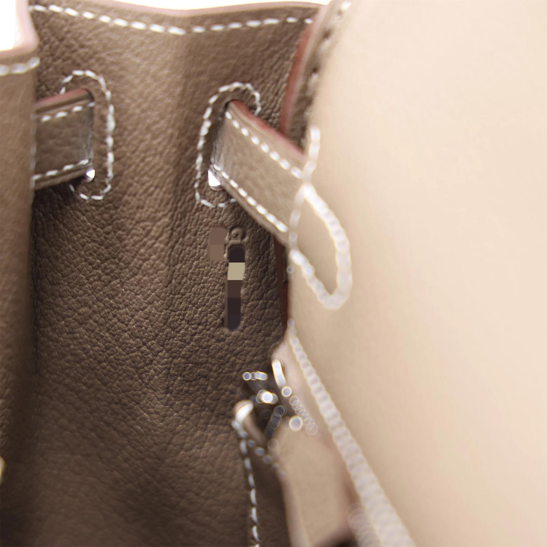 Brand New ( Rank N ) HERMÈS Kelly 25 Etoupe (18) Togo Palladium hardware G (2026) - 16