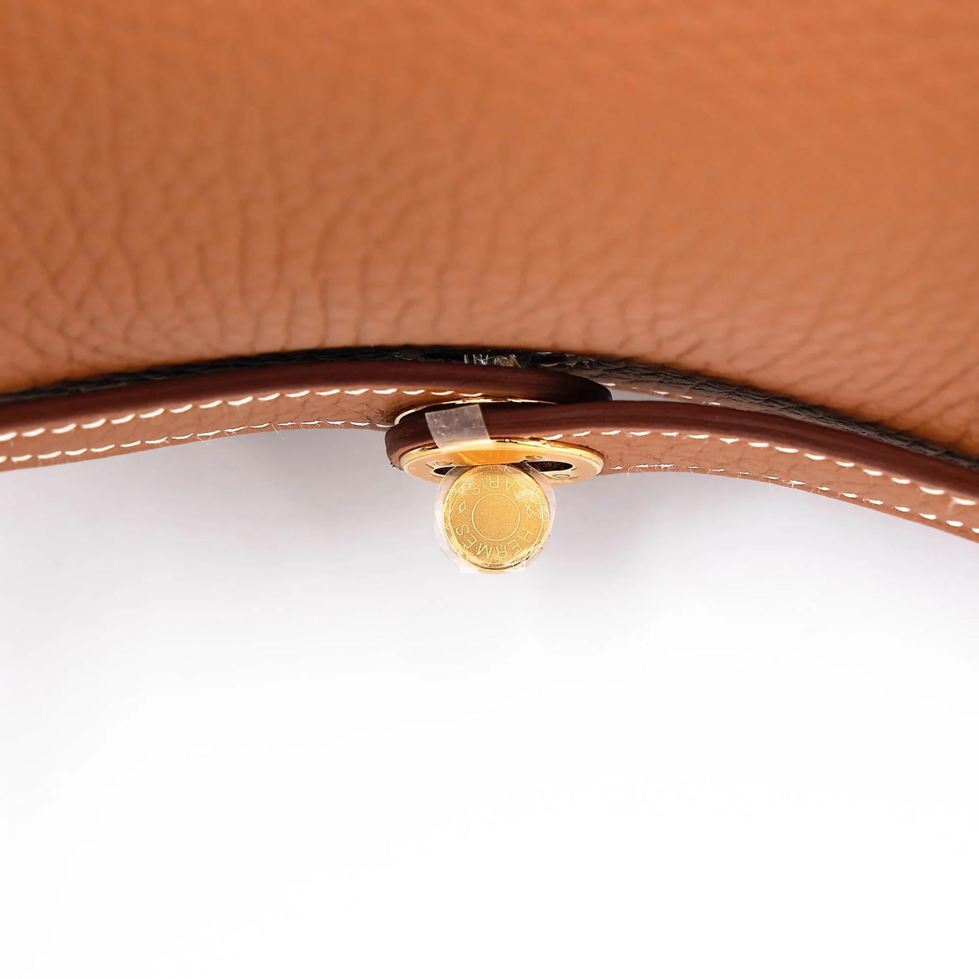 Brand New ( Rank N ) HERMÈS Mini Lindy II Gold (37) Clemence Gold hardware G (2026) - 11