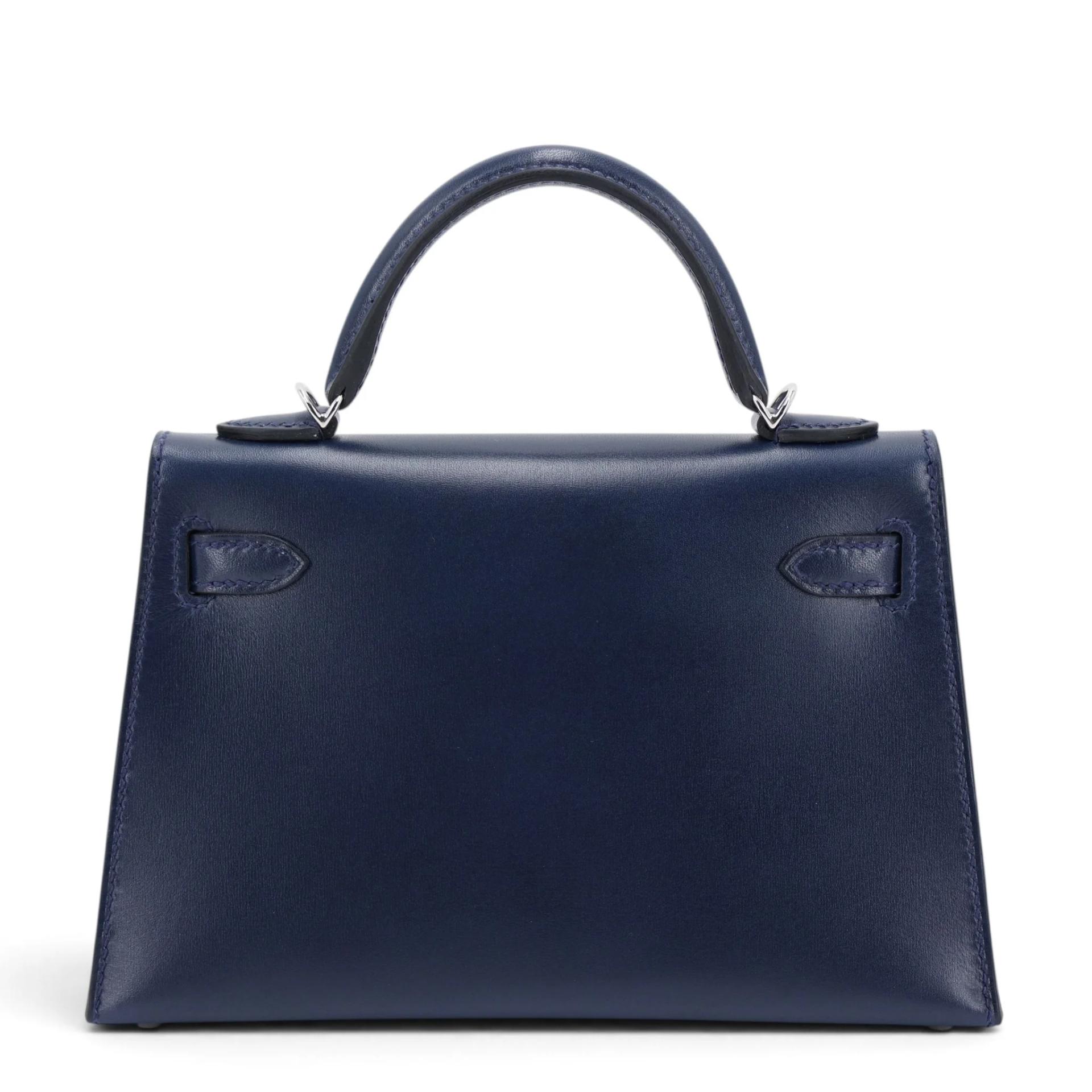 Brand New ( Rank N ) HERMÈS Limited Edition Mini Kelly II Cloute Studded Bleu Abysse (7K) Box-calf Palladium hardware K (2025) - 2