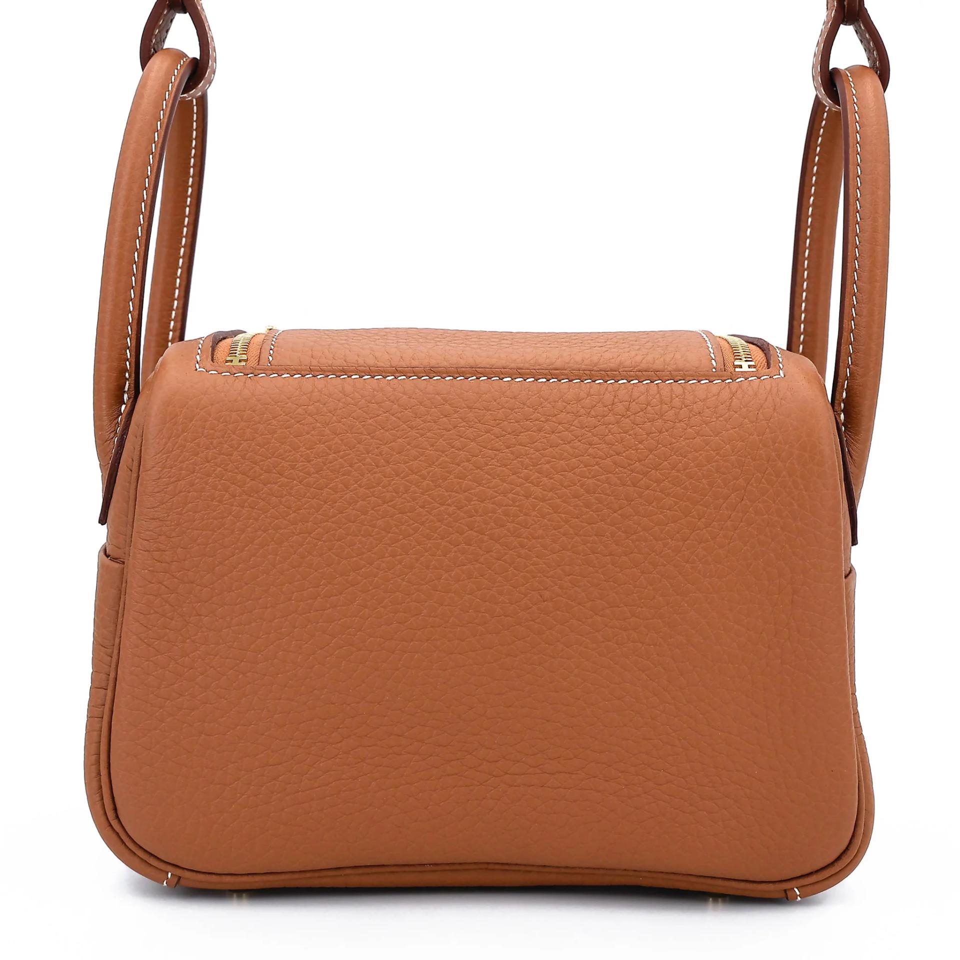 Brand New ( Rank N ) HERMÈS Mini Lindy II Gold (37) Clemence Gold hardware G (2026) - 2