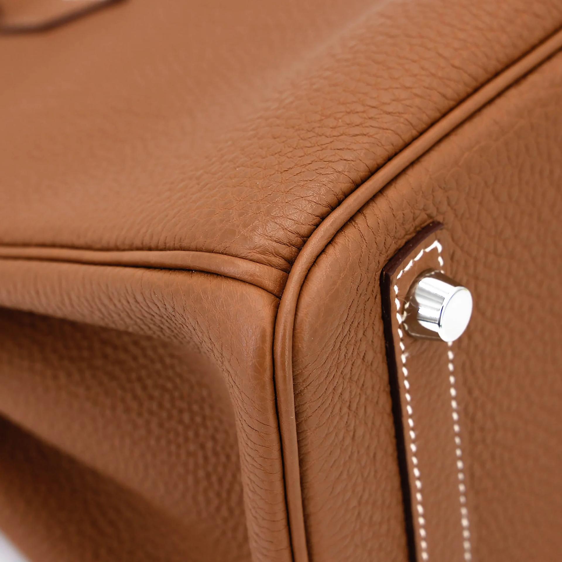 Very Good ( Rank A) HERMÈS Birkin 25 Gold Togo Palladium hardware U (2022) - 11