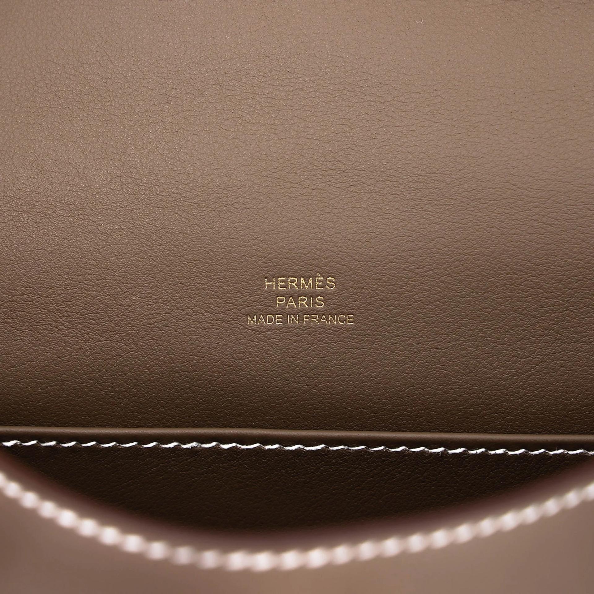 Brand New ( Rank N ) HERMÈS Kelly Pochette Etoupe (18) Swift Gold hardware K (2025) - 14