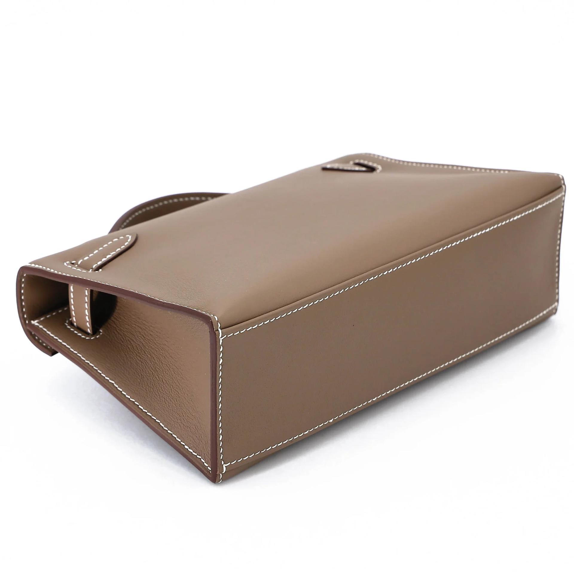 Brand New ( Rank N ) HERMÈS Kelly Pochette Etoupe (18) Swift Gold hardware K (2025) - 7