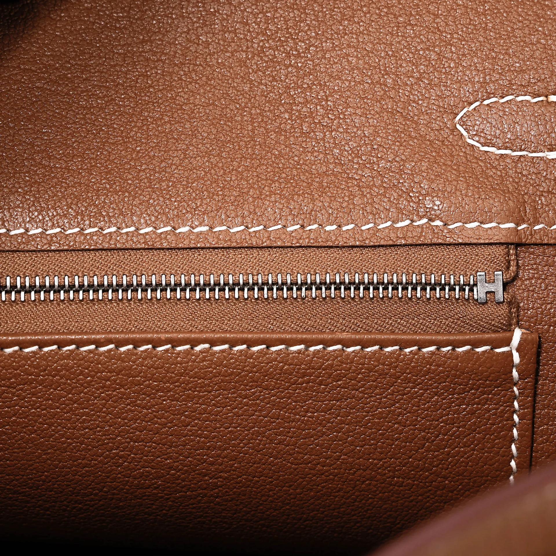 Very Good ( Rank A) HERMÈS Birkin 25 Gold Togo Palladium hardware U (2022) - 17