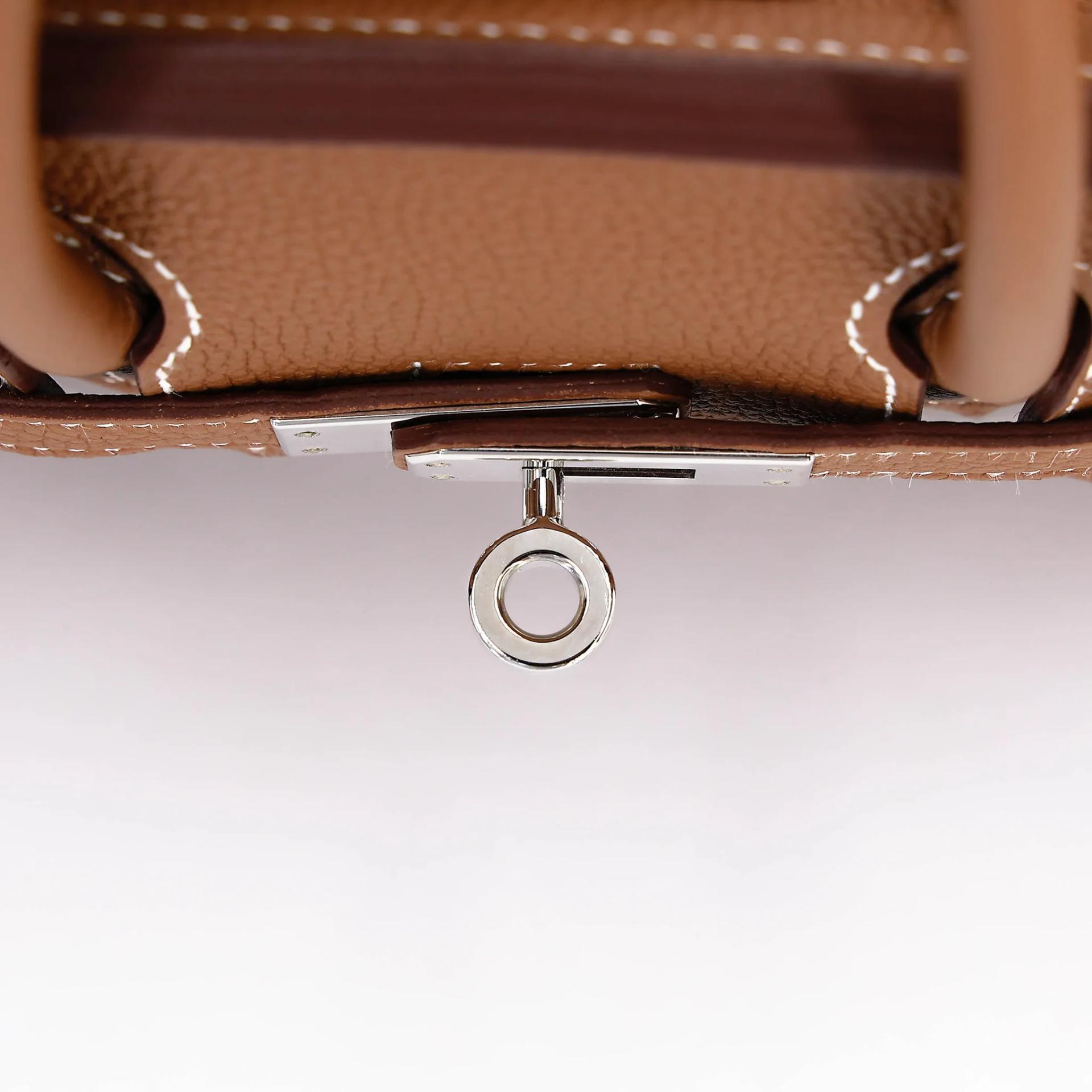 Very Good ( Rank A) HERMÈS Birkin 25 Gold Togo Palladium hardware U (2022) - 15