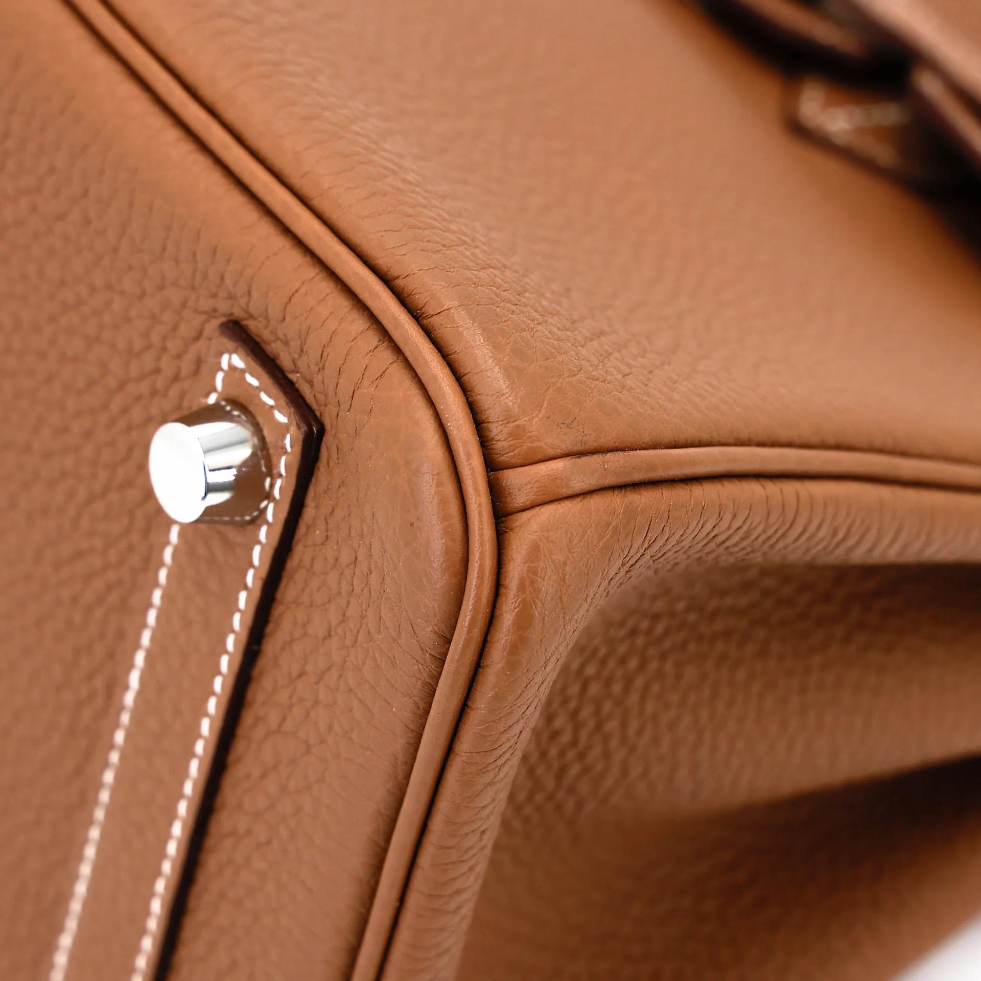 Very Good ( Rank A) HERMÈS Birkin 25 Gold Togo Palladium hardware U (2022) - 8
