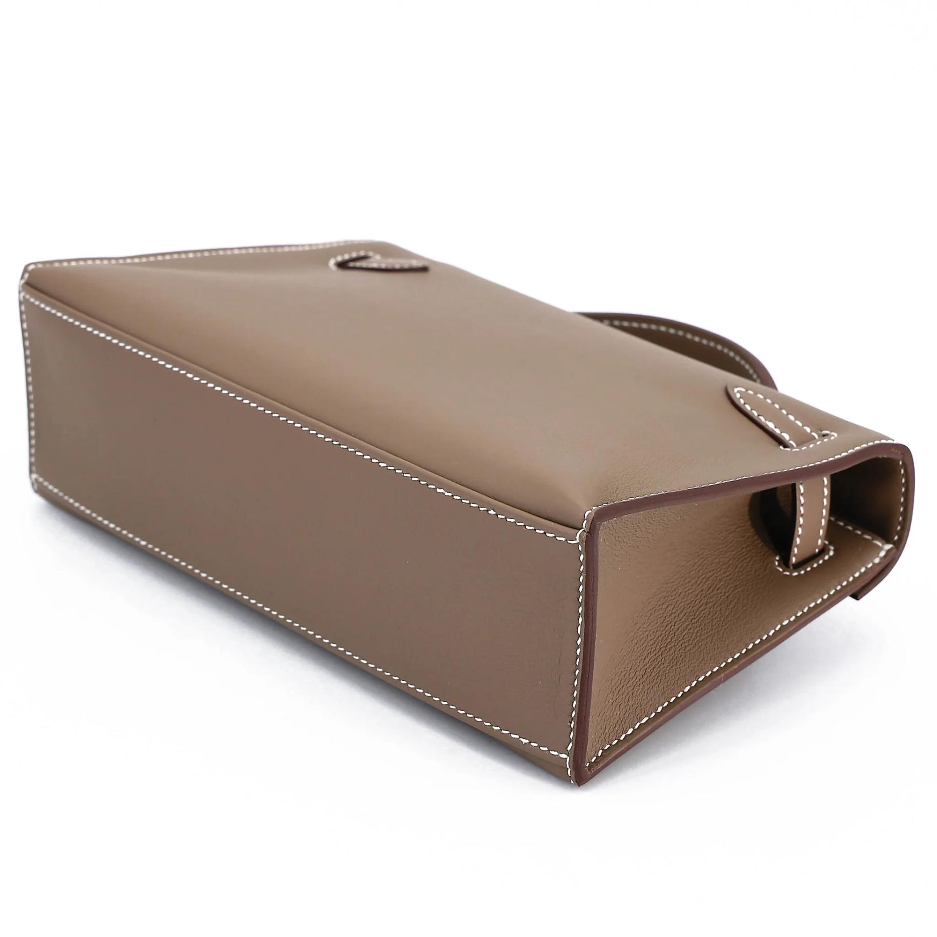 Brand New ( Rank N ) HERMÈS Kelly Pochette Etoupe (18) Swift Gold hardware K (2025) - 6