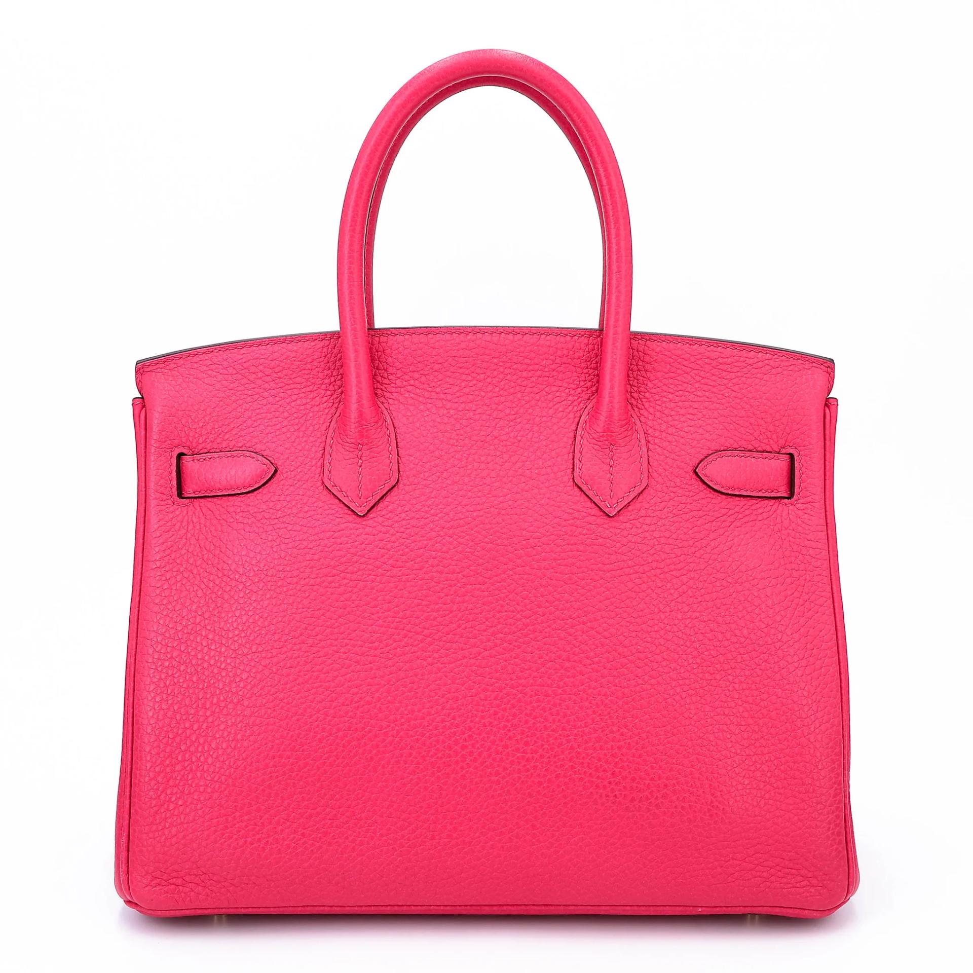 Very Good ( Rank A) HERMÈS Birkin 30 Rose Extreme (I6) Clemence Gold hardware D (2019) - 2