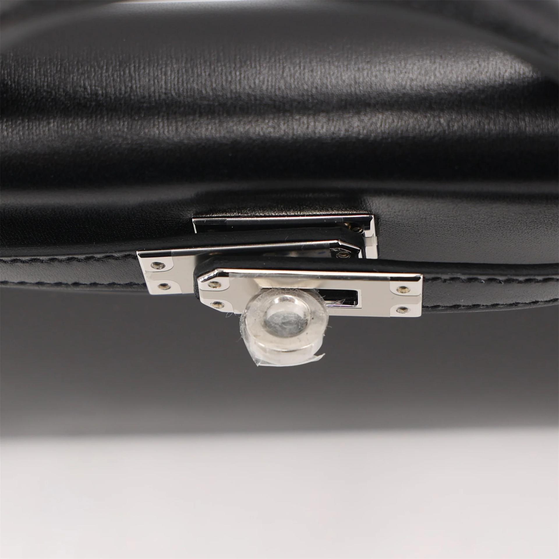 Brand New ( Rank N ) HERMÈS Mini Kelly II Noir (89) Box-calf Palladium hardware G (2026) - 9