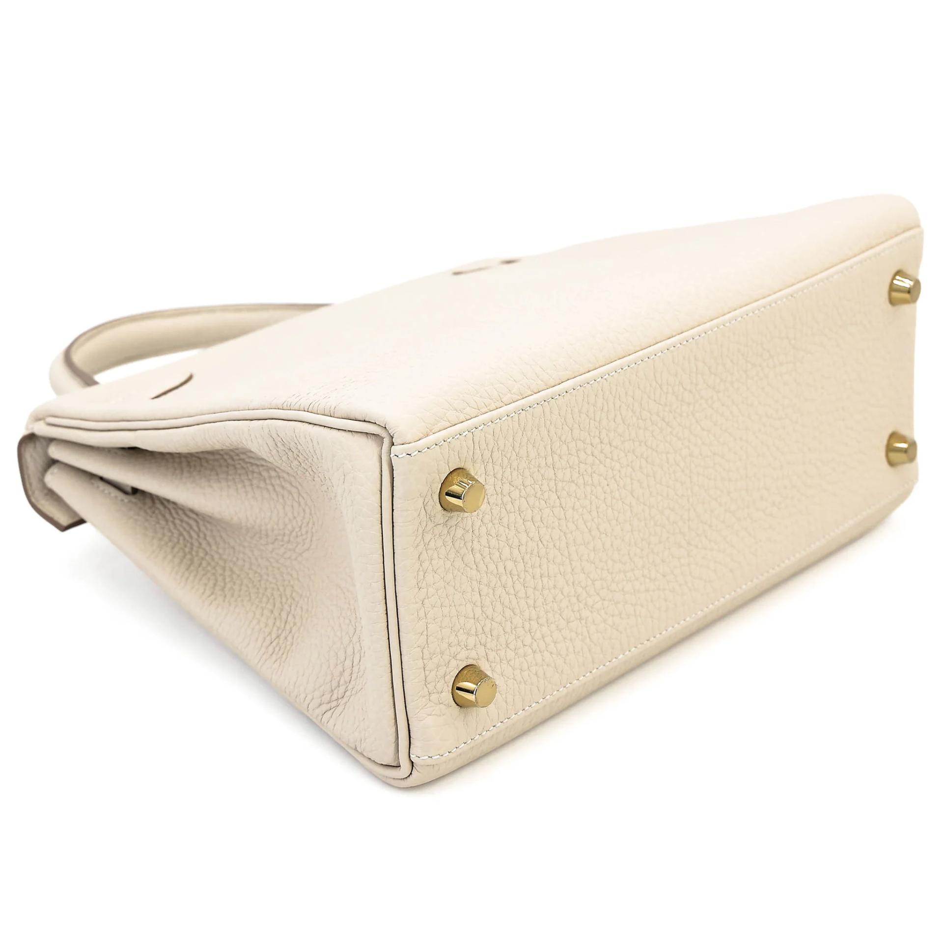 Unused ( Rank NS ) HERMÈS Kelly 25 Craie (10) Togo Gold hardware W (2024) - 7