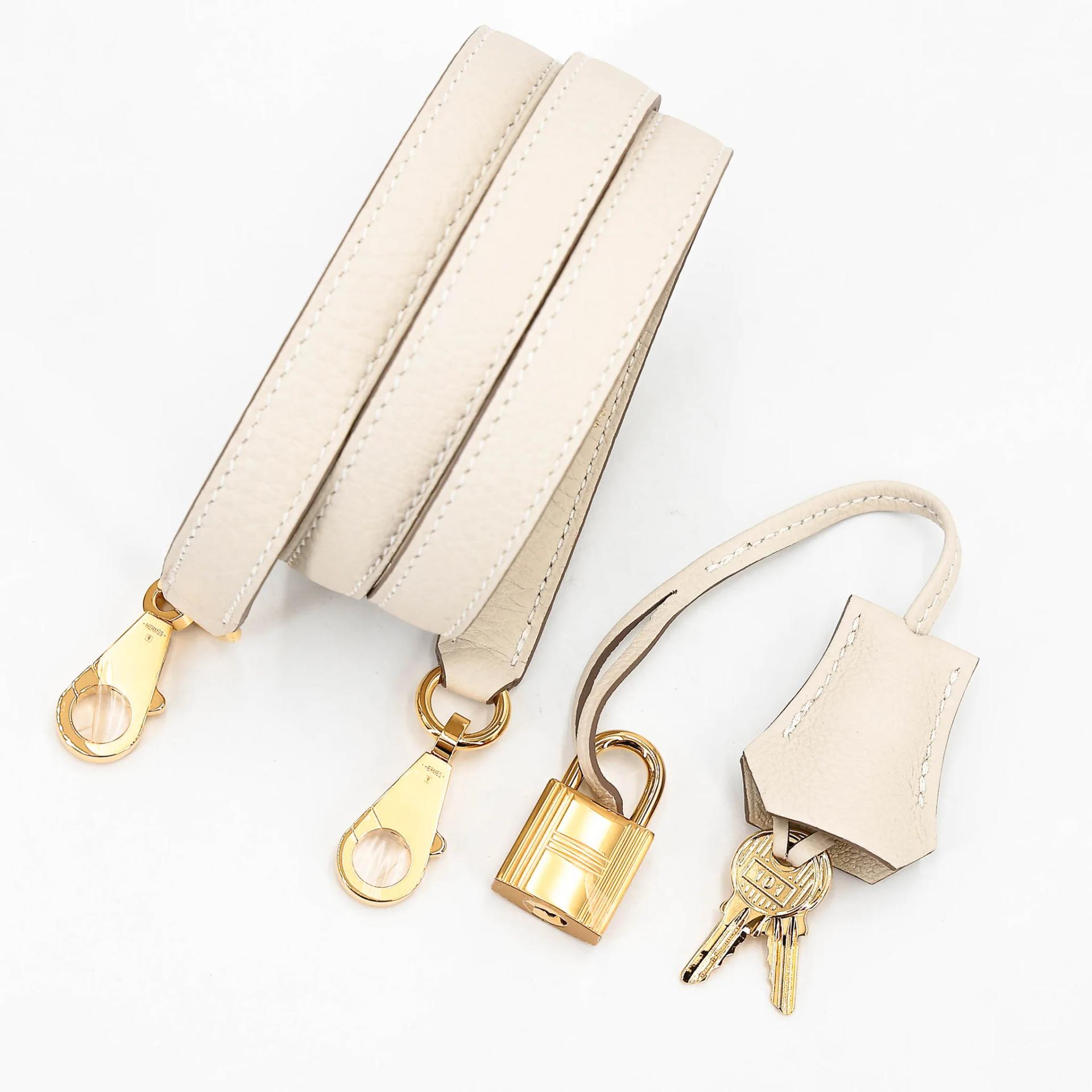 Unused ( Rank NS ) HERMÈS Kelly 25 Craie (10) Togo Gold hardware W (2024) - 18